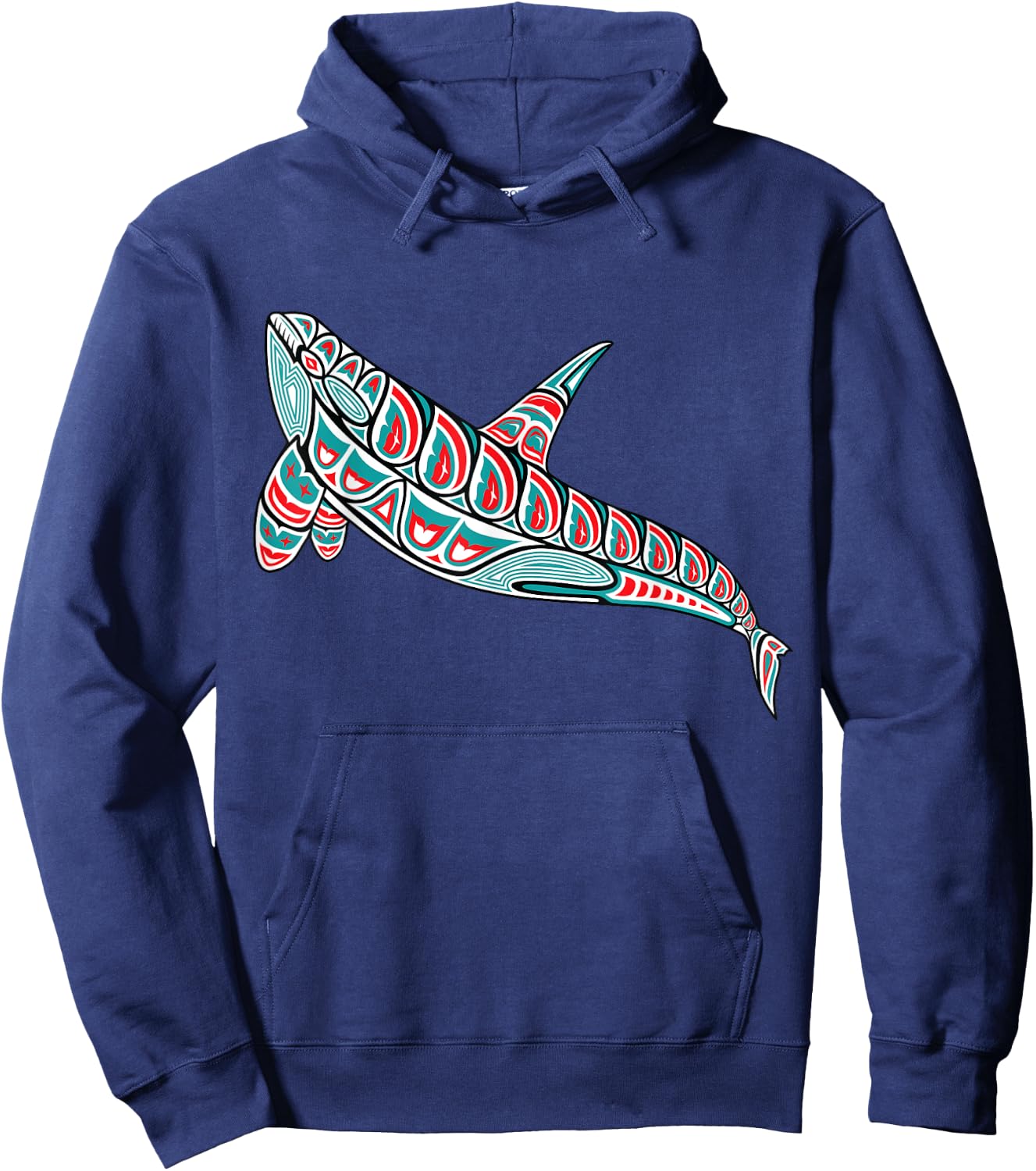 Orca Whale Native American Indian Pacific Northwest Hoodie - Hoodie | Navy