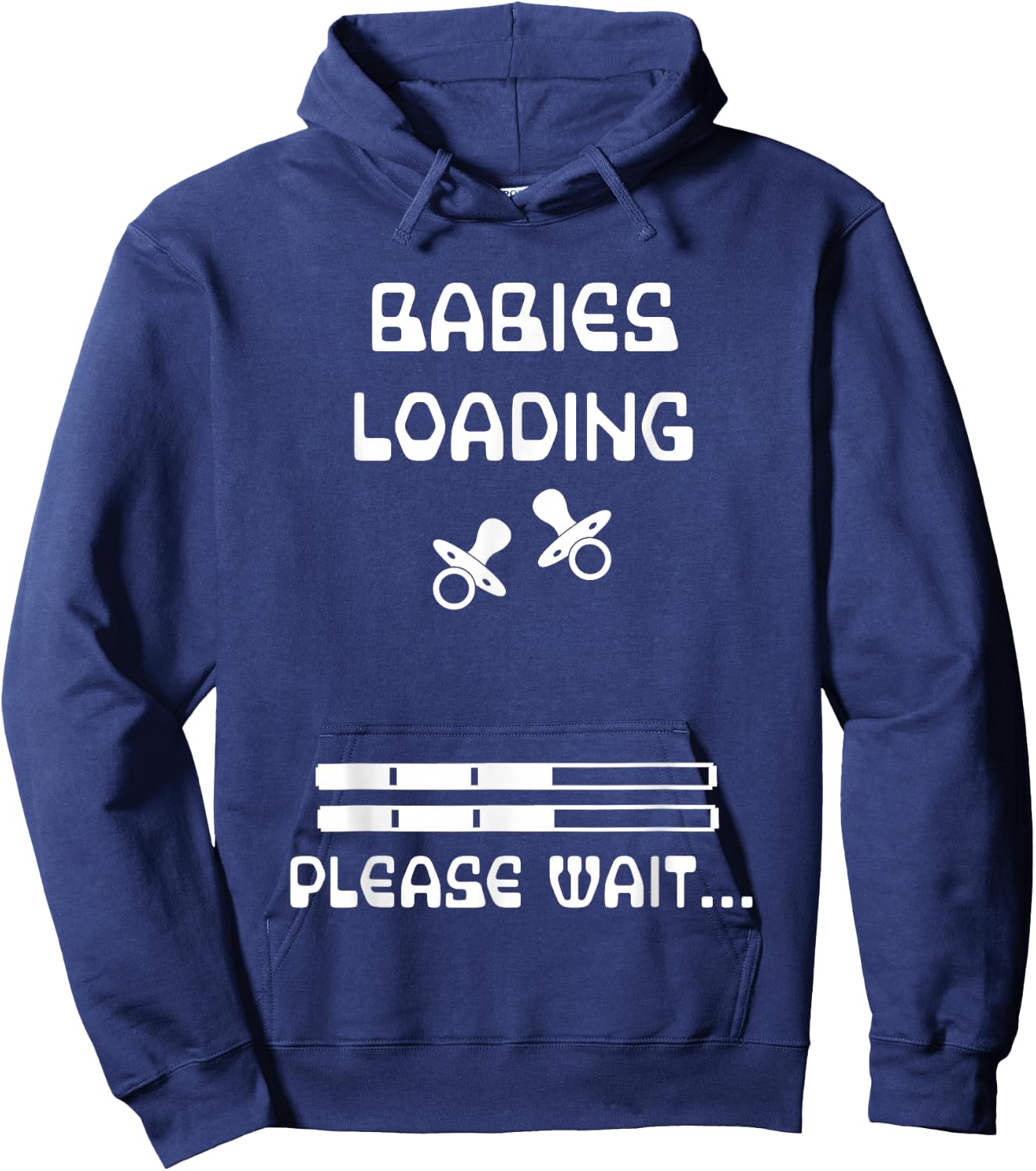 BABIES LOADING PLEASE WAIT Announcement TWINS Pregnancy Mom Hoodie - Hoodie | Navy