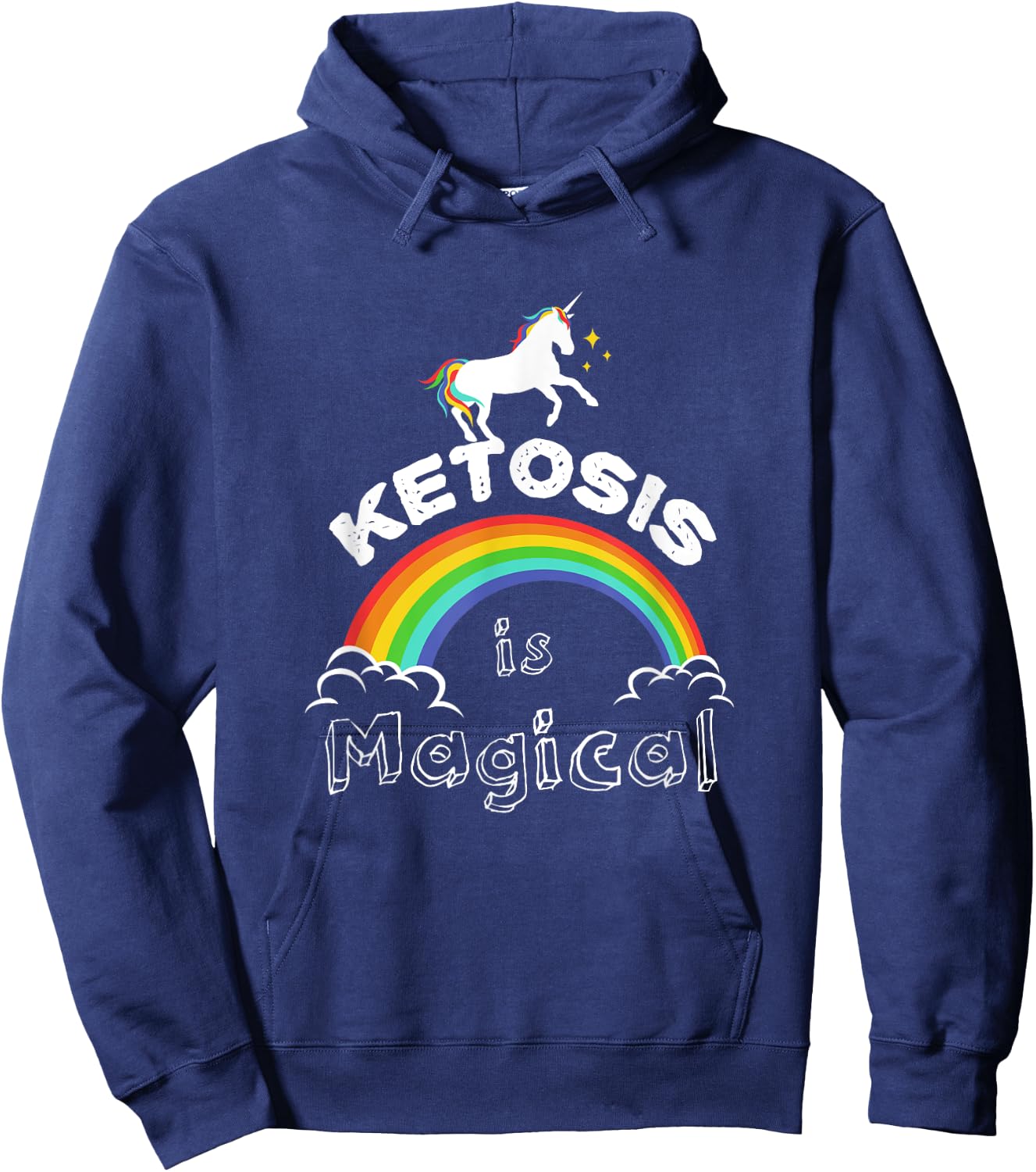 Keto T Shirt "Ketosis is Magical" Unicorn shirts Men Women Hoodie - Hoodie | Navy