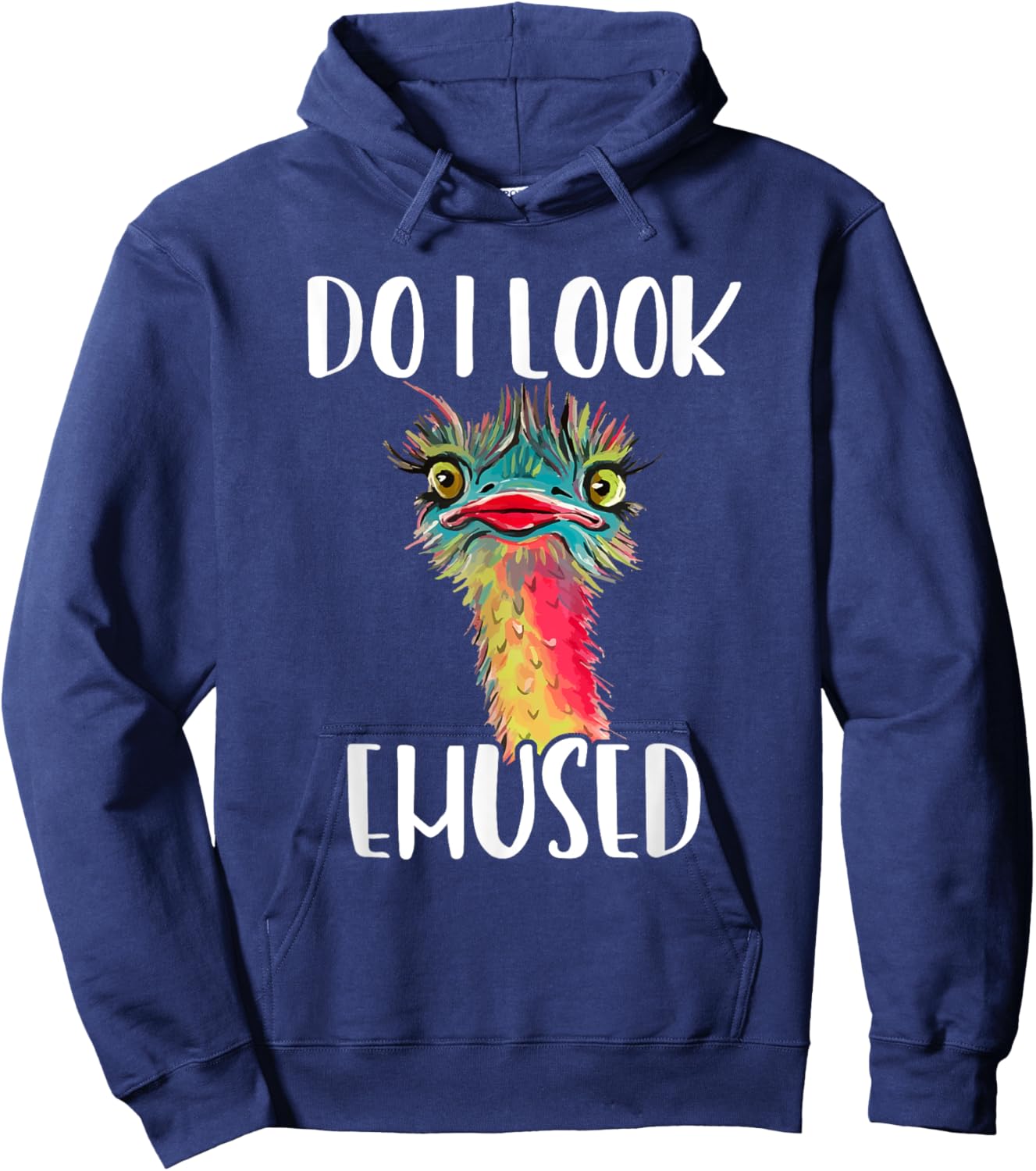 Emu Bird - Do I Look Emused Funny Cute Hoodie - Hoodie | Navy