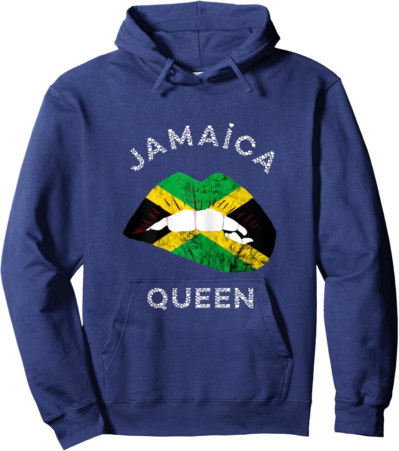 Jamaica Lips Jamaican Queen Caribbean Heritage Hoodie - Hoodie | Navy
