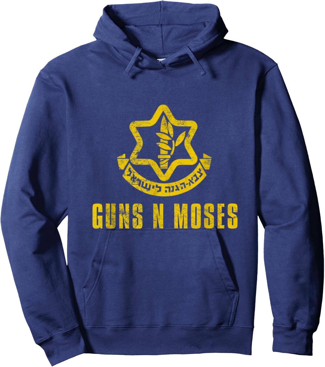 Guns N Moses Israel Defense Forces IDF Tzahal Krav Maga Hoodie - Hoodie | Navy