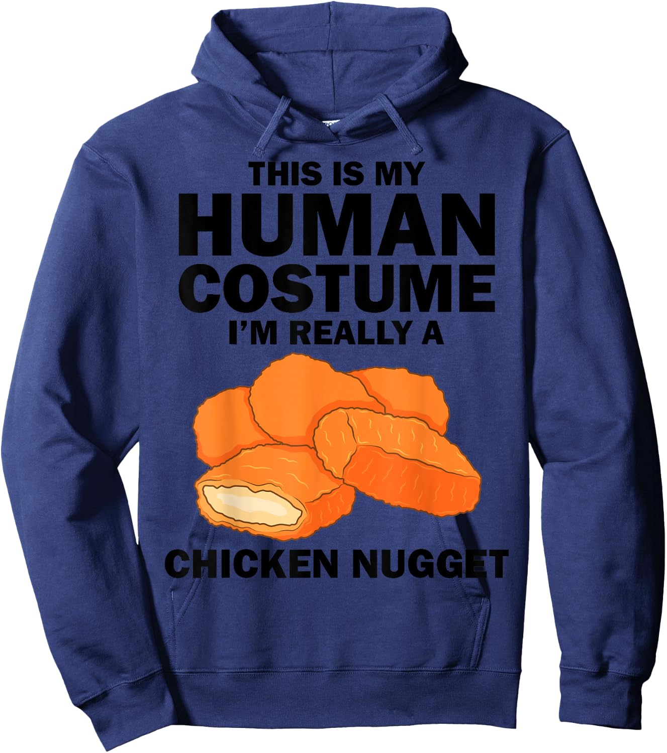 Funny Chicken Nugget Costume For Kids Fashion Nugget Foodie Hoodie - Hoodie | Navy