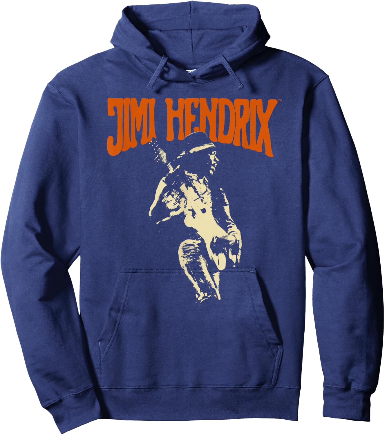 Jimi Hendrix , Men's Black Classic Fit Short Sleeve Cotton , Small Hoodie - Hoodie | Navy