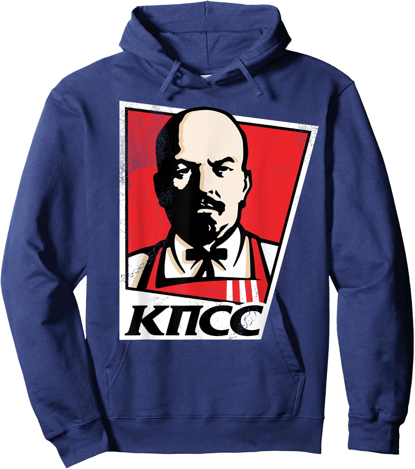Colonel Lenin KPSS KFC Vladimir Lenin Colonel Sanders mashup Hoodie - Hoodie | Navy