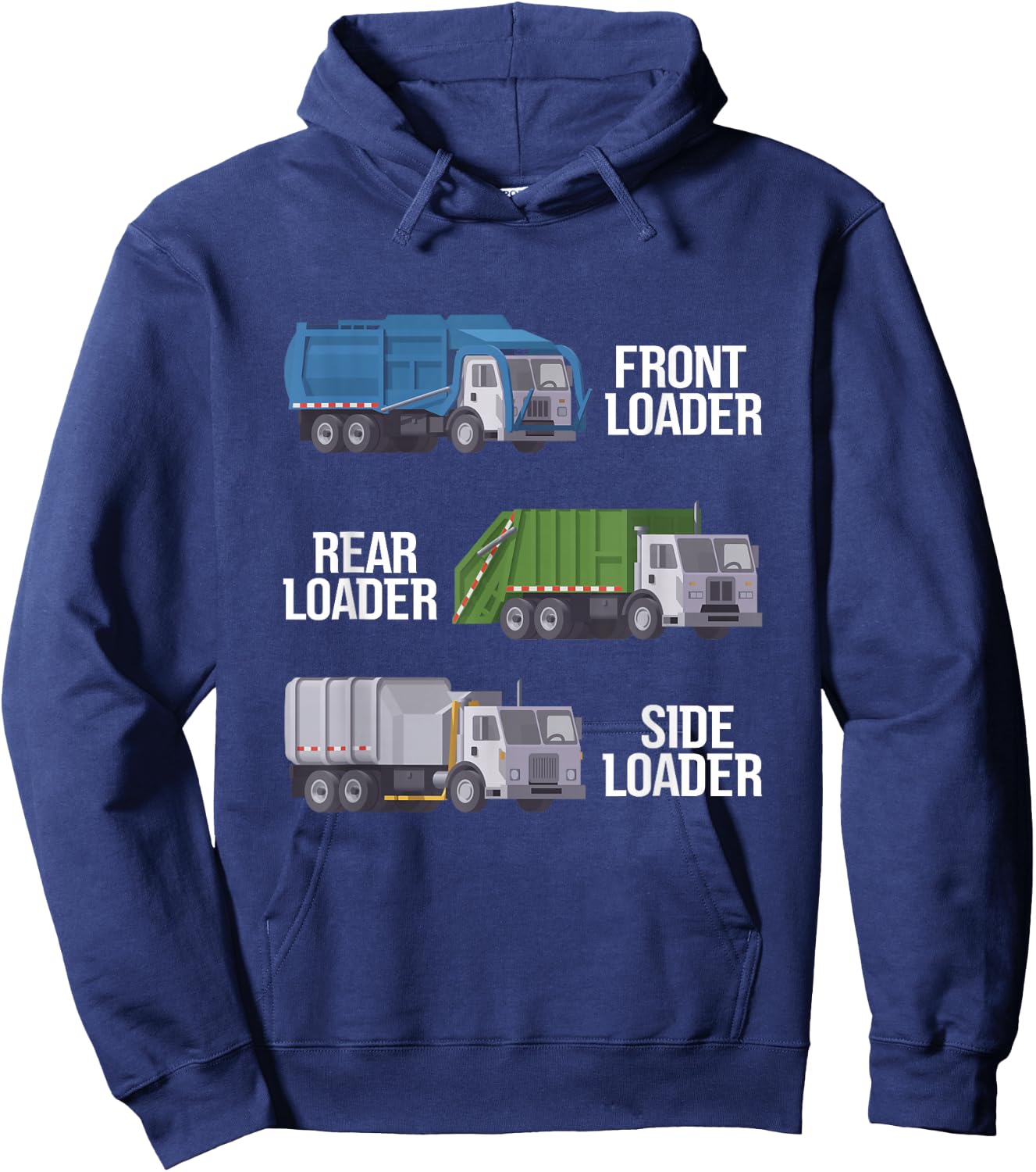 Recycling Trash Waste Separation Garbage Truck Hoodie - Hoodie | Navy