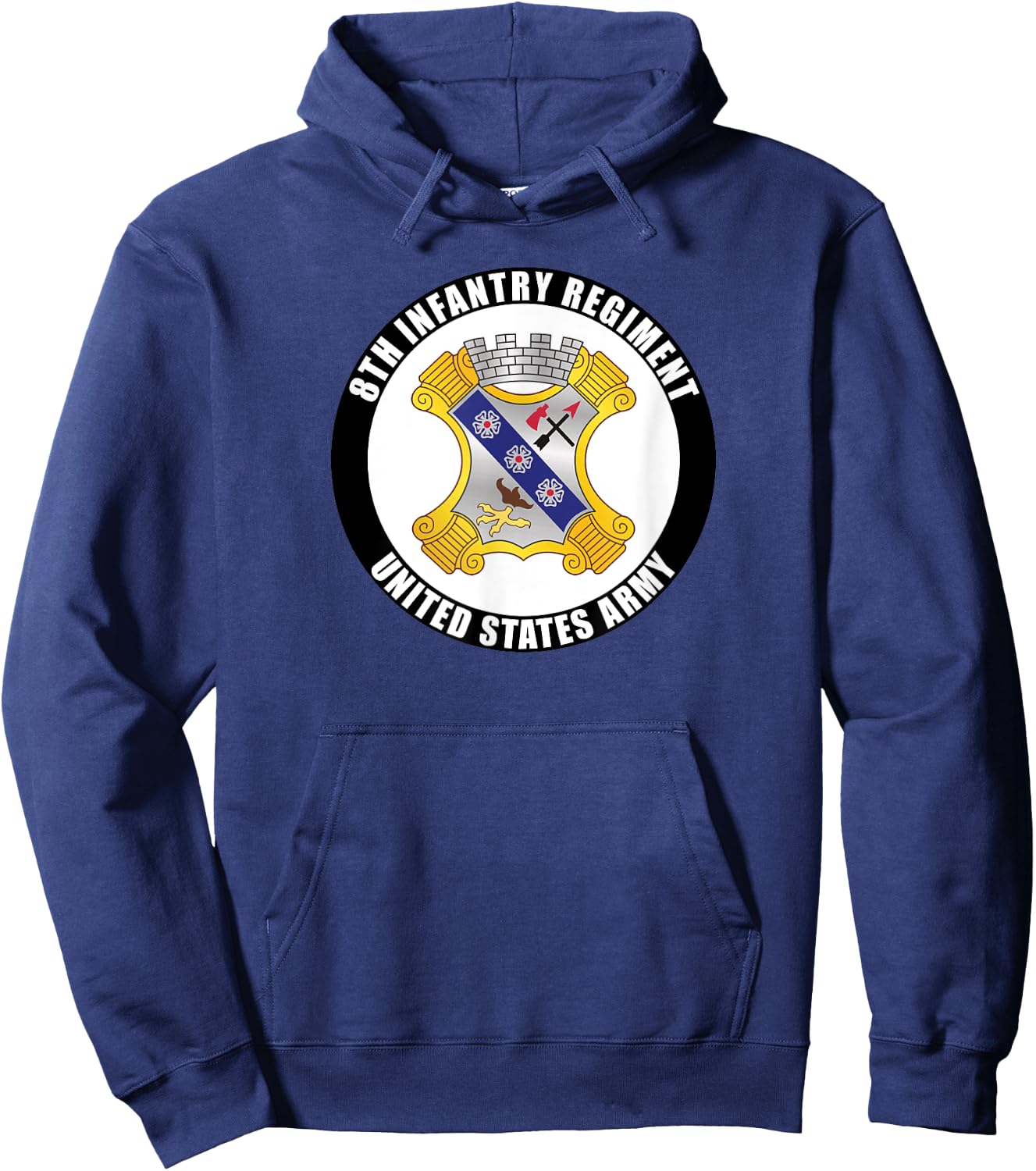8th Infantry Regiment United States Army Veteran Military Hoodie - Hoodie | Navy