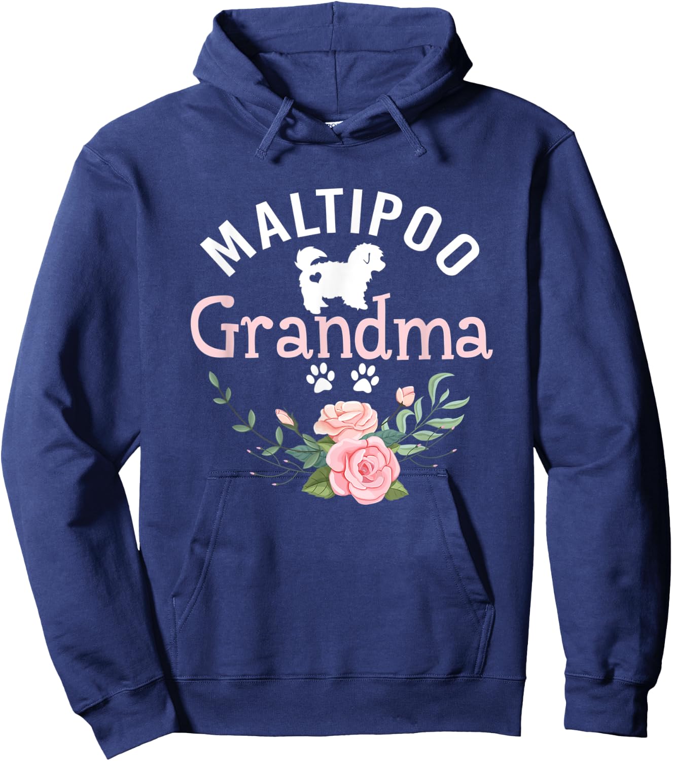 Maltipoo Grandma Dog Gifts Dog Pet Lover Christmas Hoodie - Hoodie | Navy