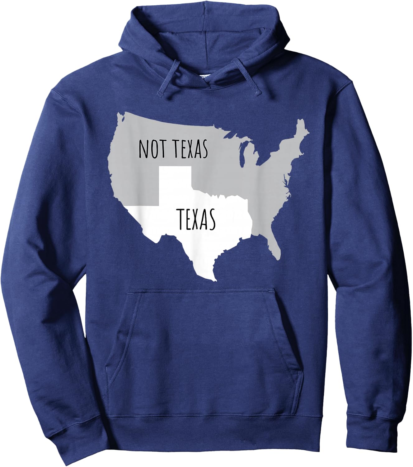 Texas not Texas with America Map Small Hoodie - Hoodie | Navy