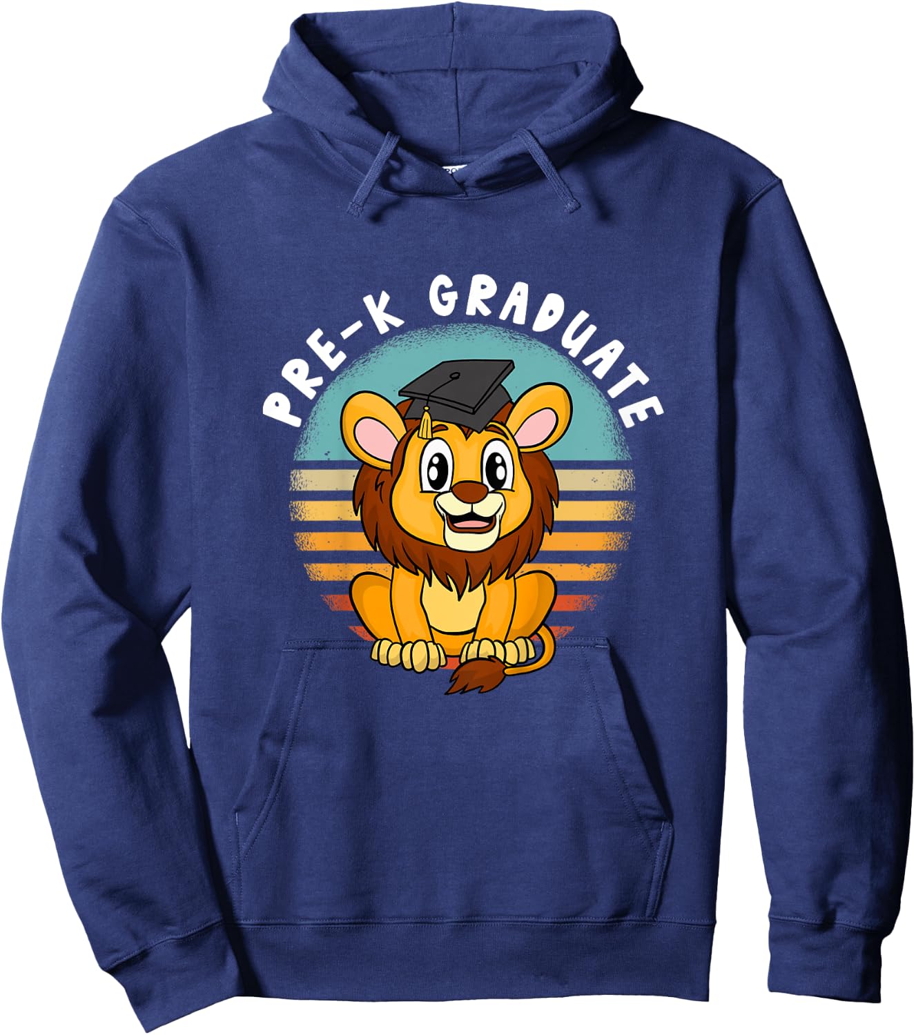 Pre-K Graduate Lion - Cute Preschool Graduation Cap Tassel Hoodie - Hoodie | Navy