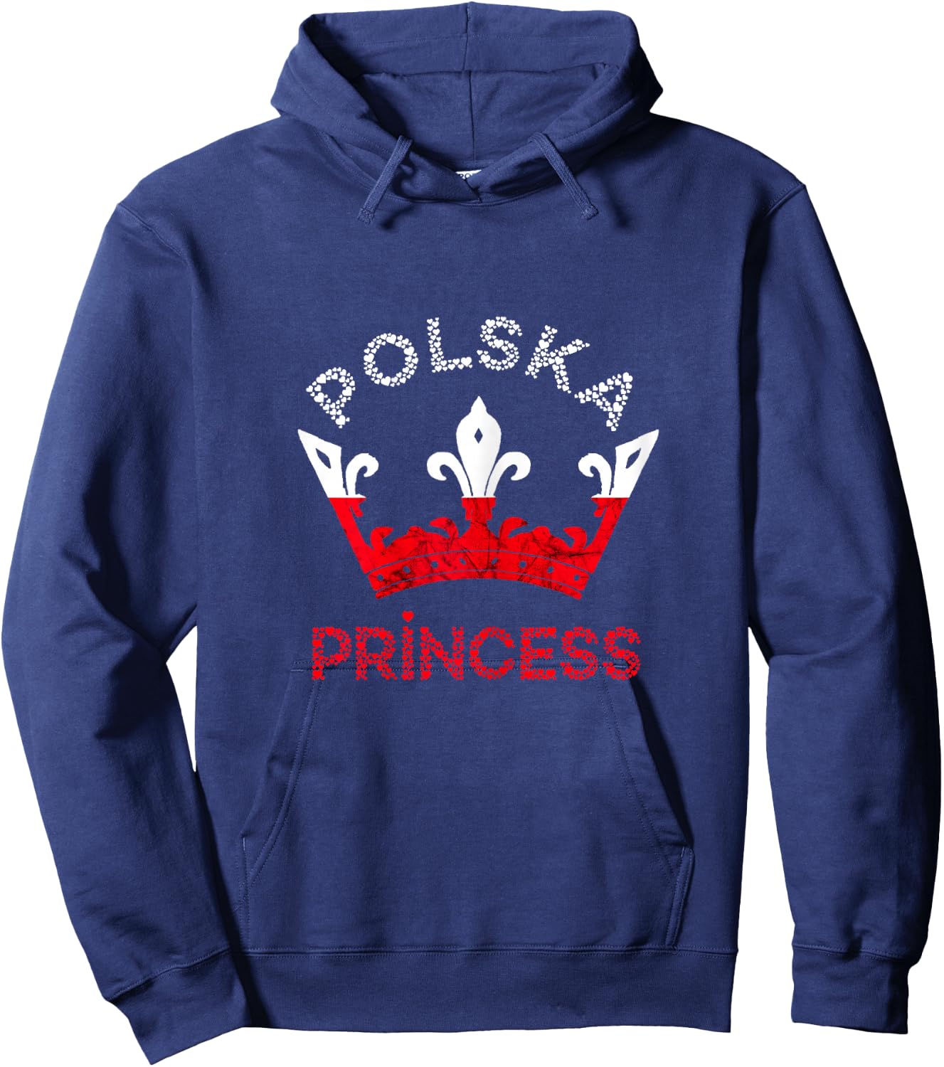 Polska Princess Crown Polish Eagle Poland Flag Polish Pride Hoodie - Hoodie | Navy