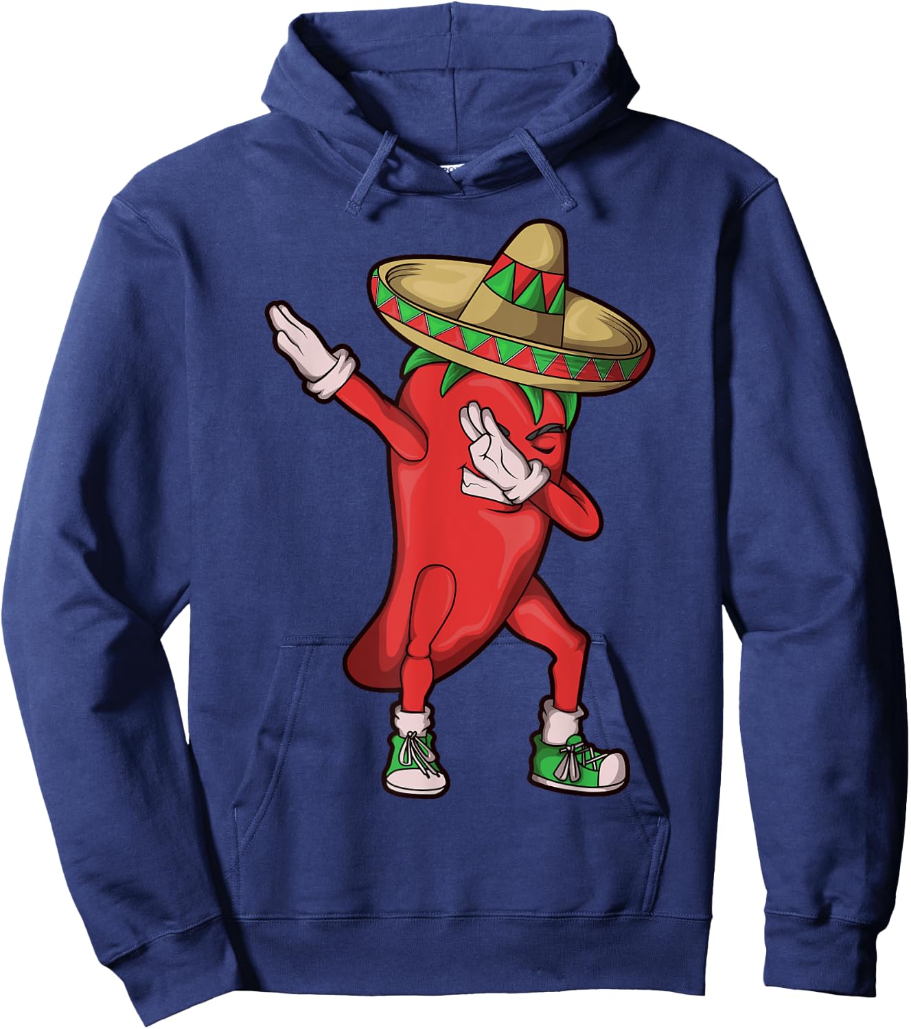 Chili Dabbing Shirt Hot Pepper Sombrero Cinco de Mayo Gift Hoodie - Hoodie | Navy
