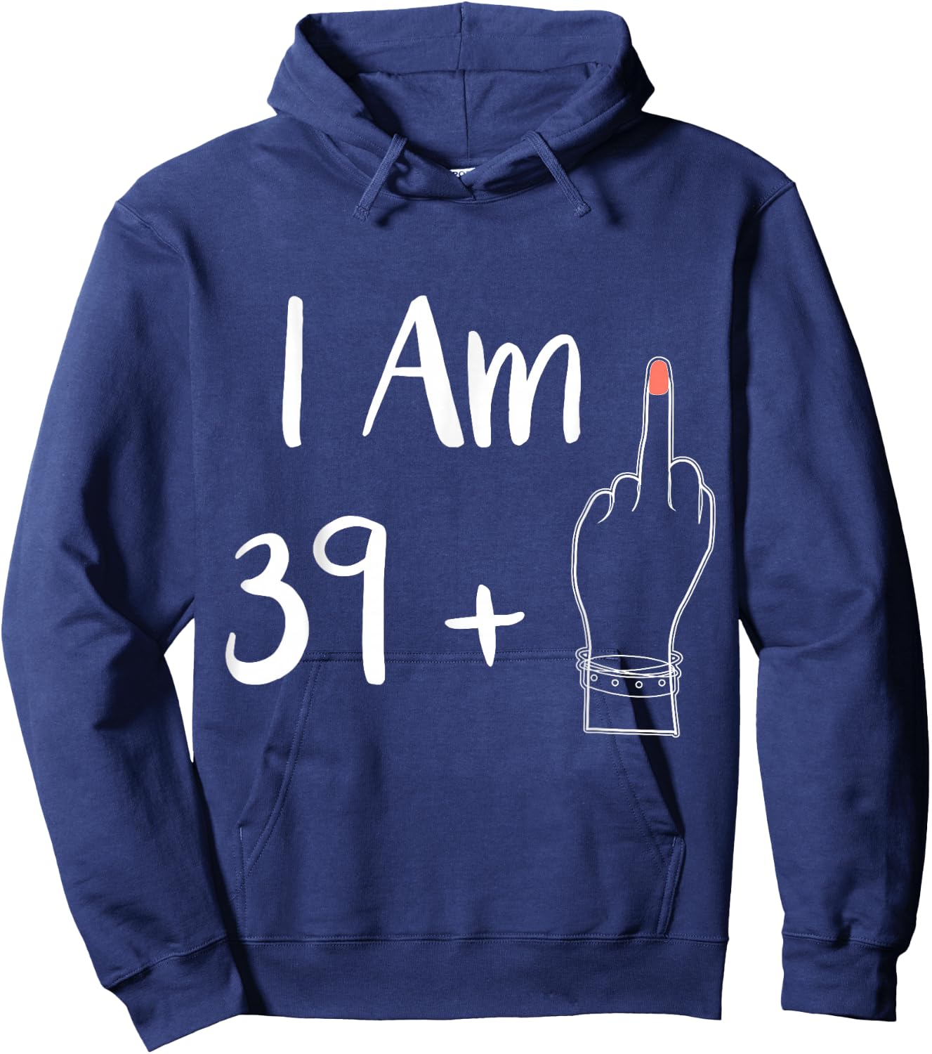 Funny Personalized 39 plu 1 = Fabulous 40 Queen Humor Bday Hoodie - Hoodie | Navy