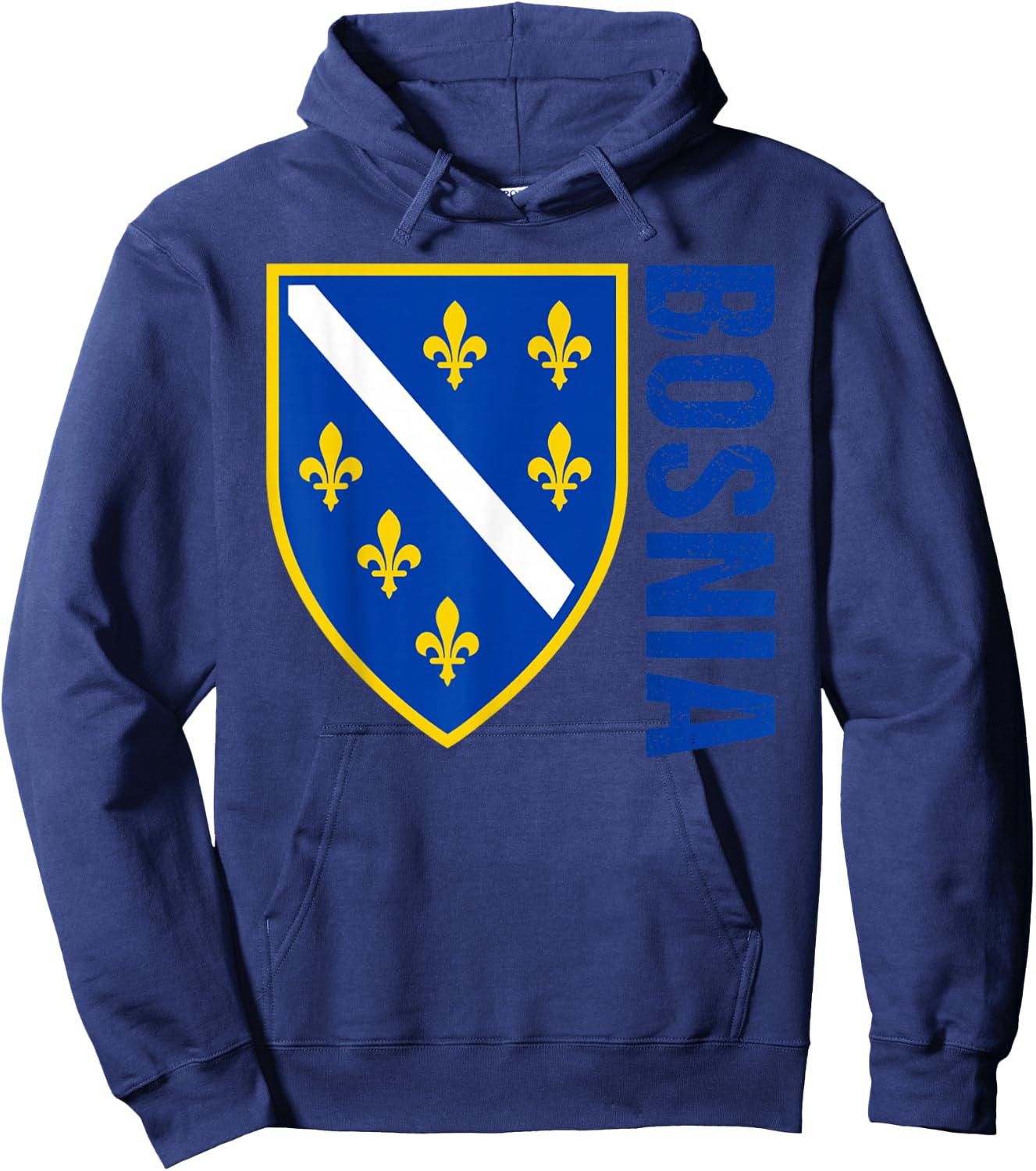 Bosnia Gift Flag Bosnia Vintage Herzegovina Sarajevo Hoodie - Hoodie | Navy