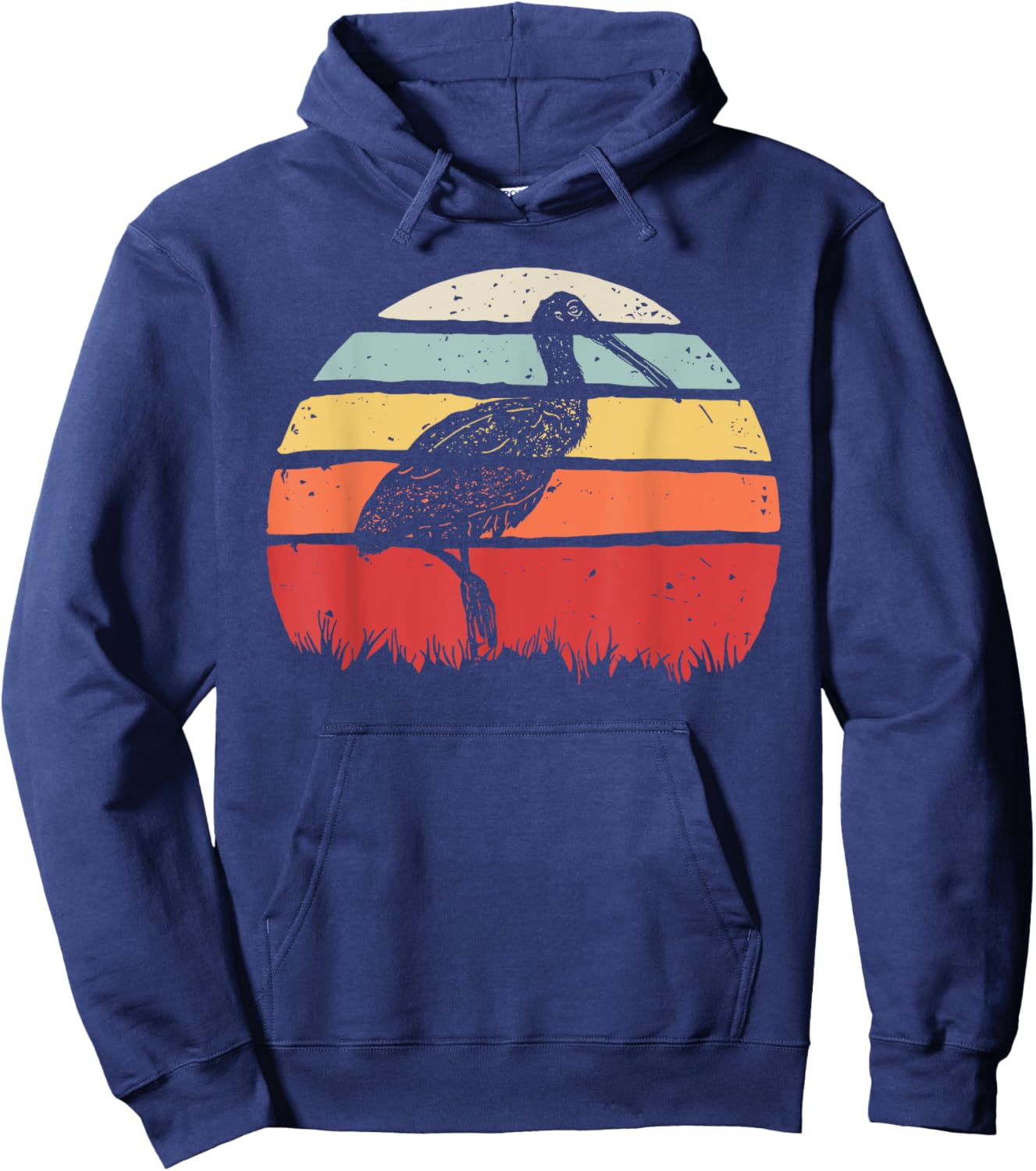 Vintage Retro Roseate Spoonbill Hoodie - Hoodie | Navy