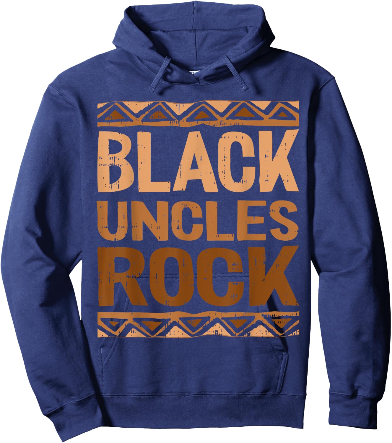 Black Uncle Rocks Black History Month BLM Melanin African Hoodie - Hoodie | Navy