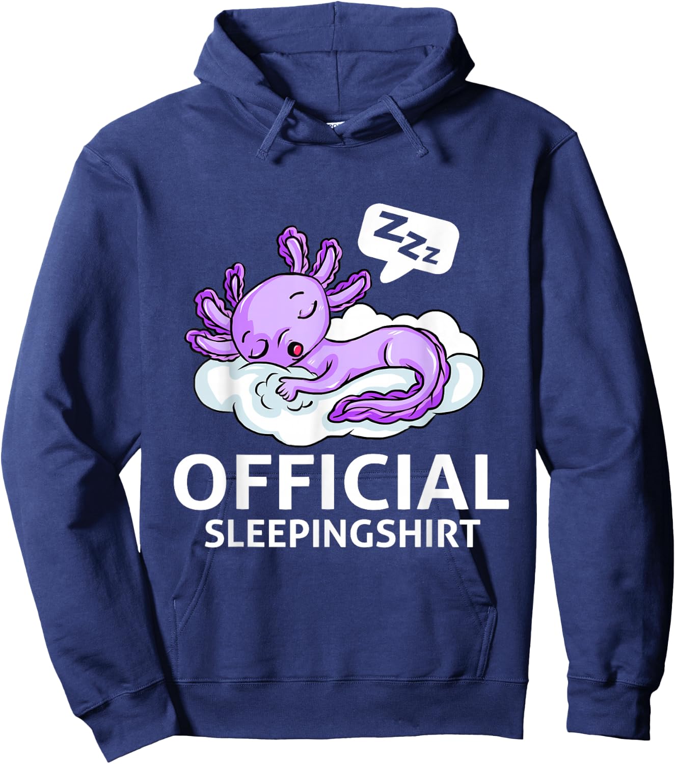 Axolotl Official Sleepingoutfit Pyjamas Ambhibie Hoodie - Hoodie | Navy