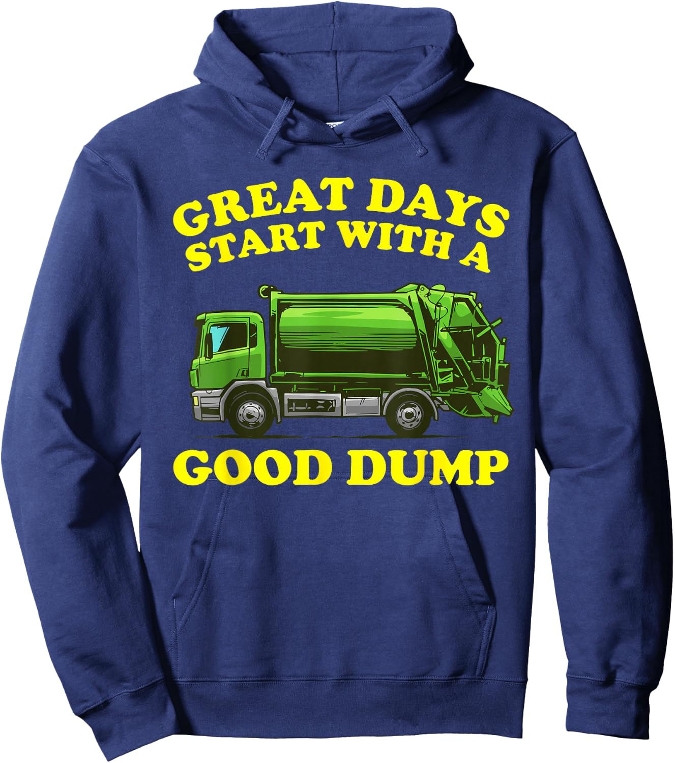 Funny Garbage Truck Design Kids Men Women Dump Trash Trucks Hoodie - Hoodie | Navy