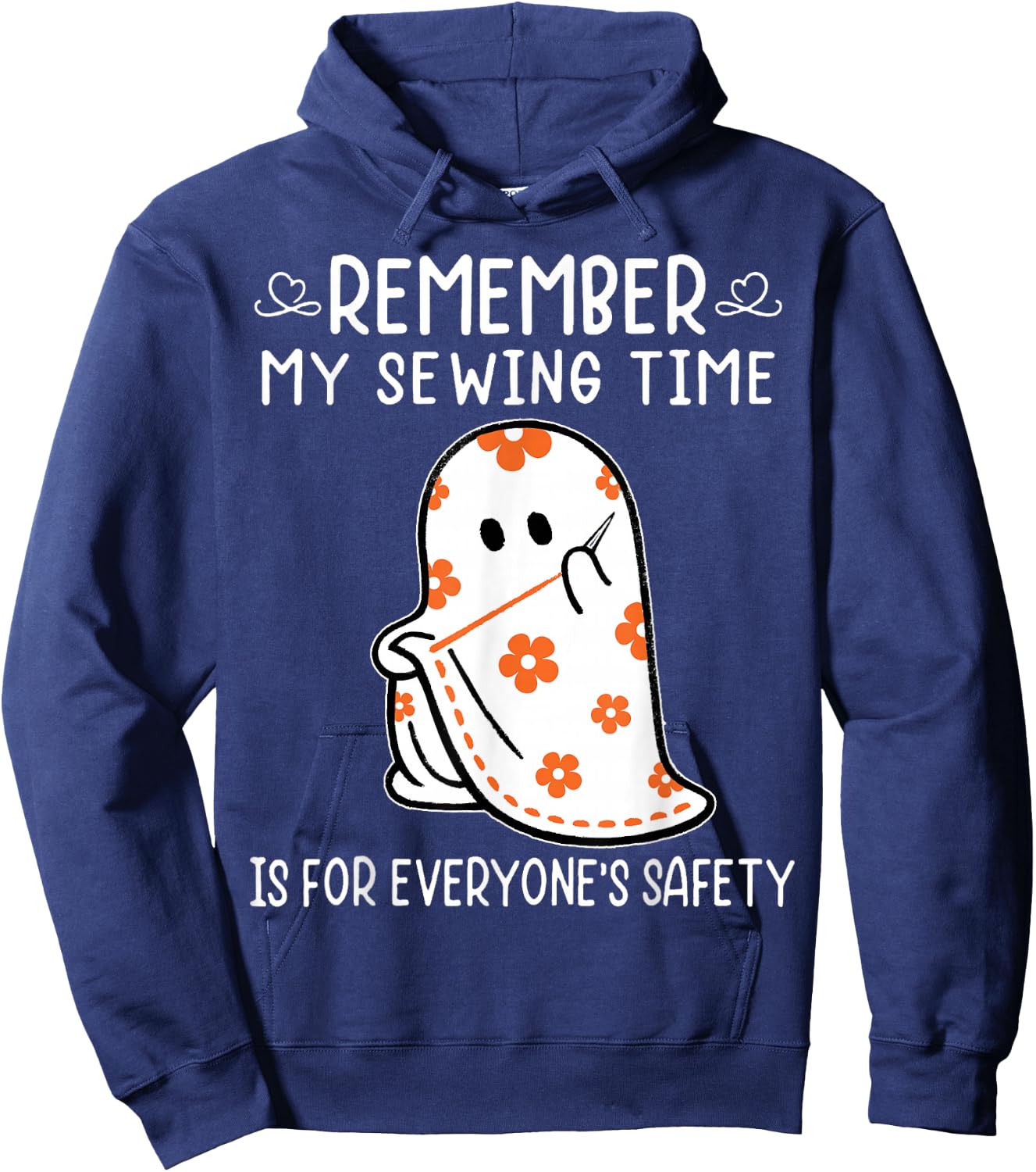 Halloween Costume Sewing Boo Ghost Funny Sewing Lovers Women Hoodie - Hoodie | Navy
