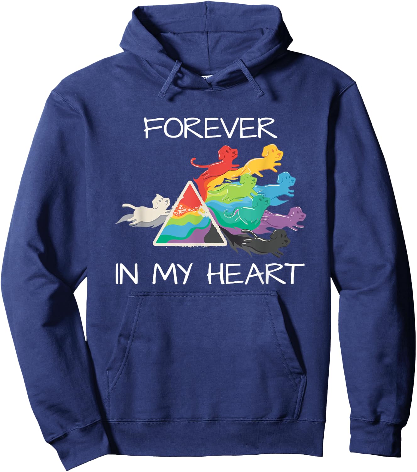 I Love My Dog & My Dog Loves Me Forever In My Heart Dog Hoodie - Hoodie | Navy