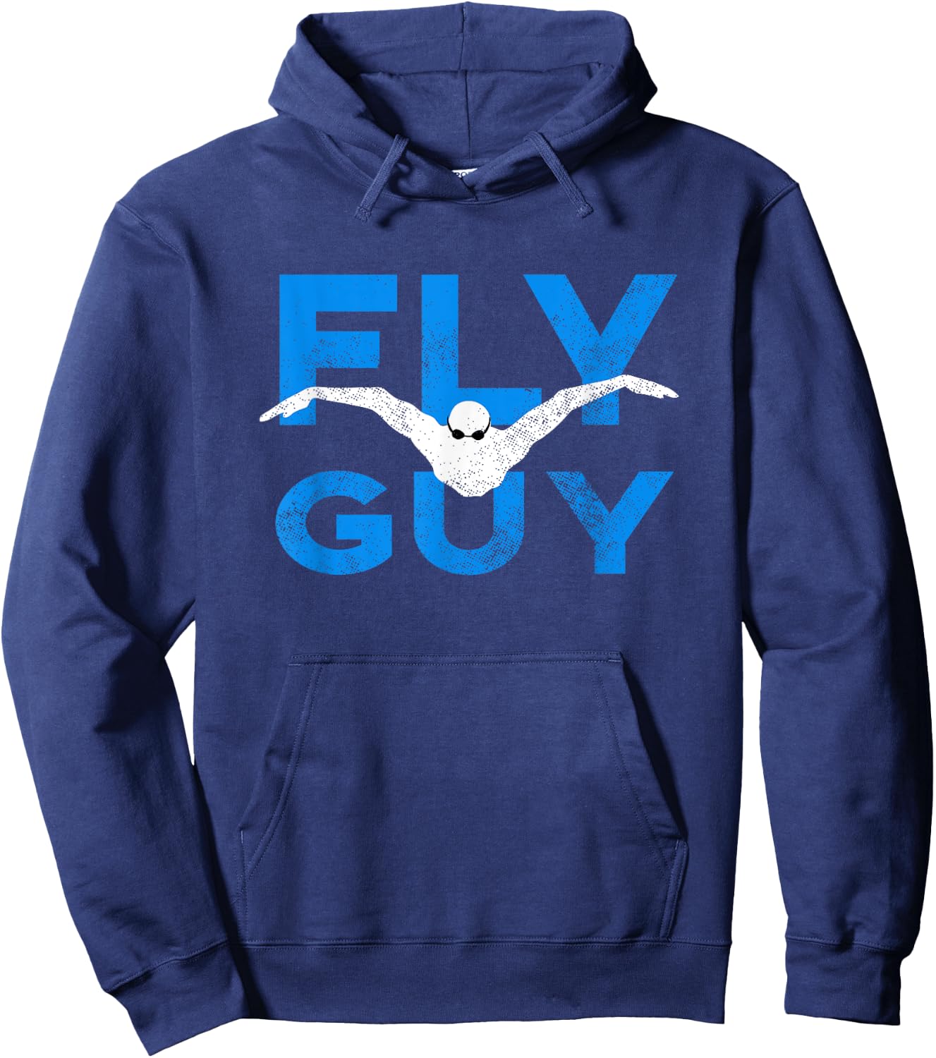ButterFly Guy Swimmer by Awesome Swim Hoodie - Hoodie | Navy
