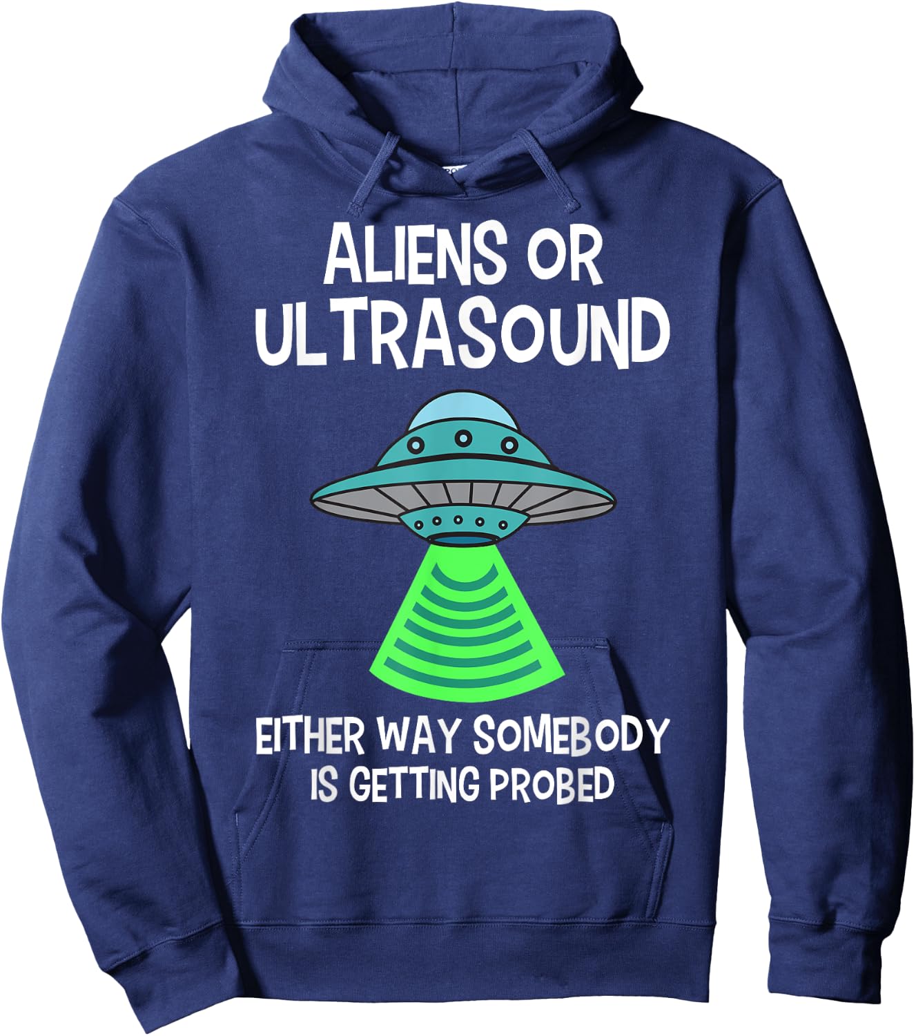 Ultrasound Tech Alien Apparel -Adults Black Small Classic Fit Short Sleeve Medical Ultrasound Themed Shirts Hoodie - Hoodie | Navy