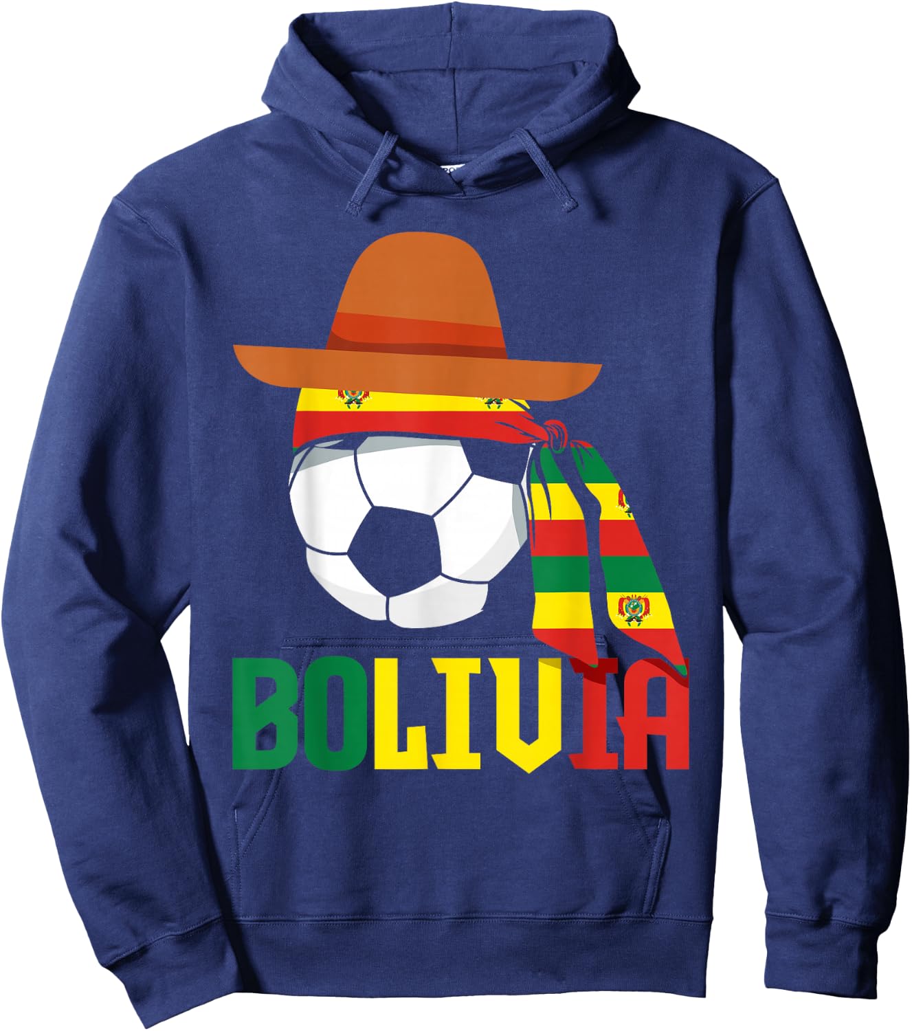 Bolivia Bolivian Soccer Hoodie - Hoodie | Navy