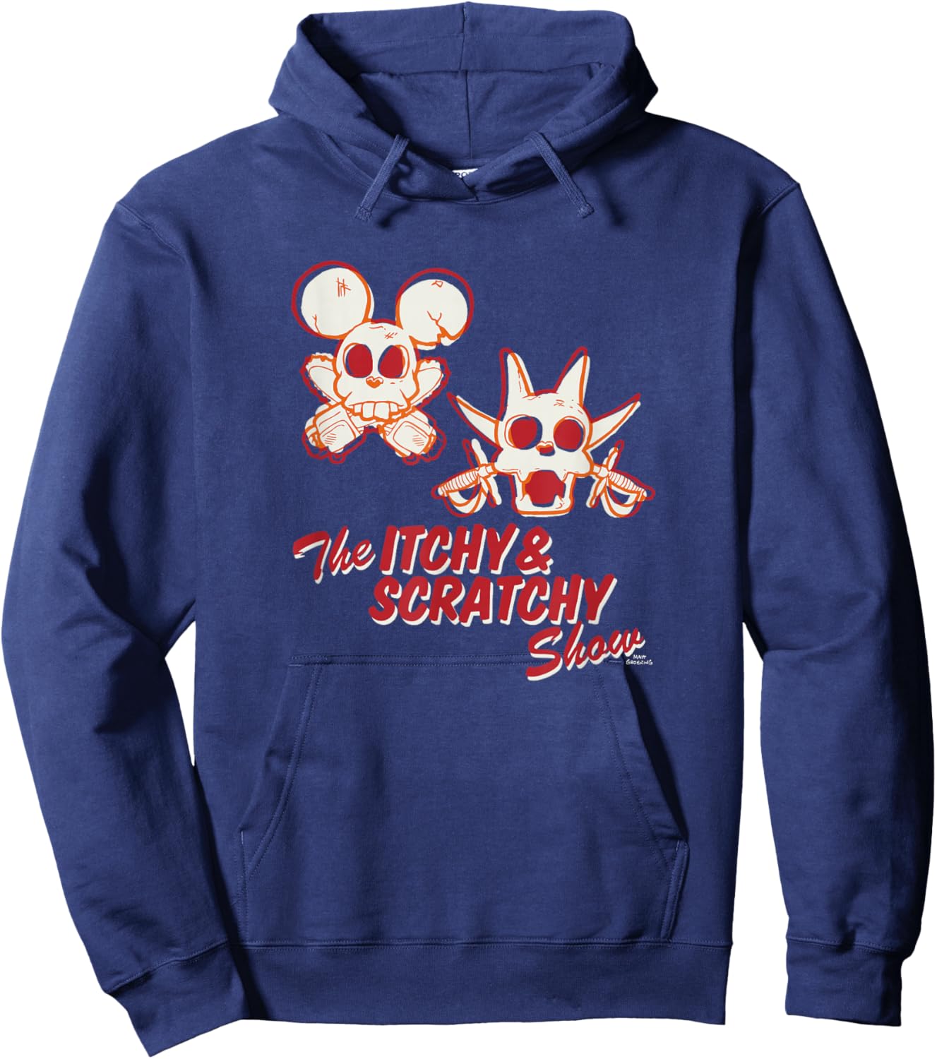 The Simpsons The Itchy & Scratchy Show Skeleton Logo C2 Hoodie - Hoodie | Navy