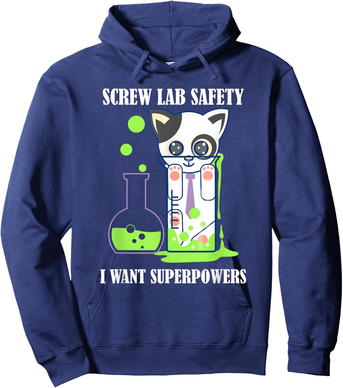 Screw Lab Safety Shirt - Funny Kitty Cat Kitten Shirt Hoodie - Hoodie | Navy