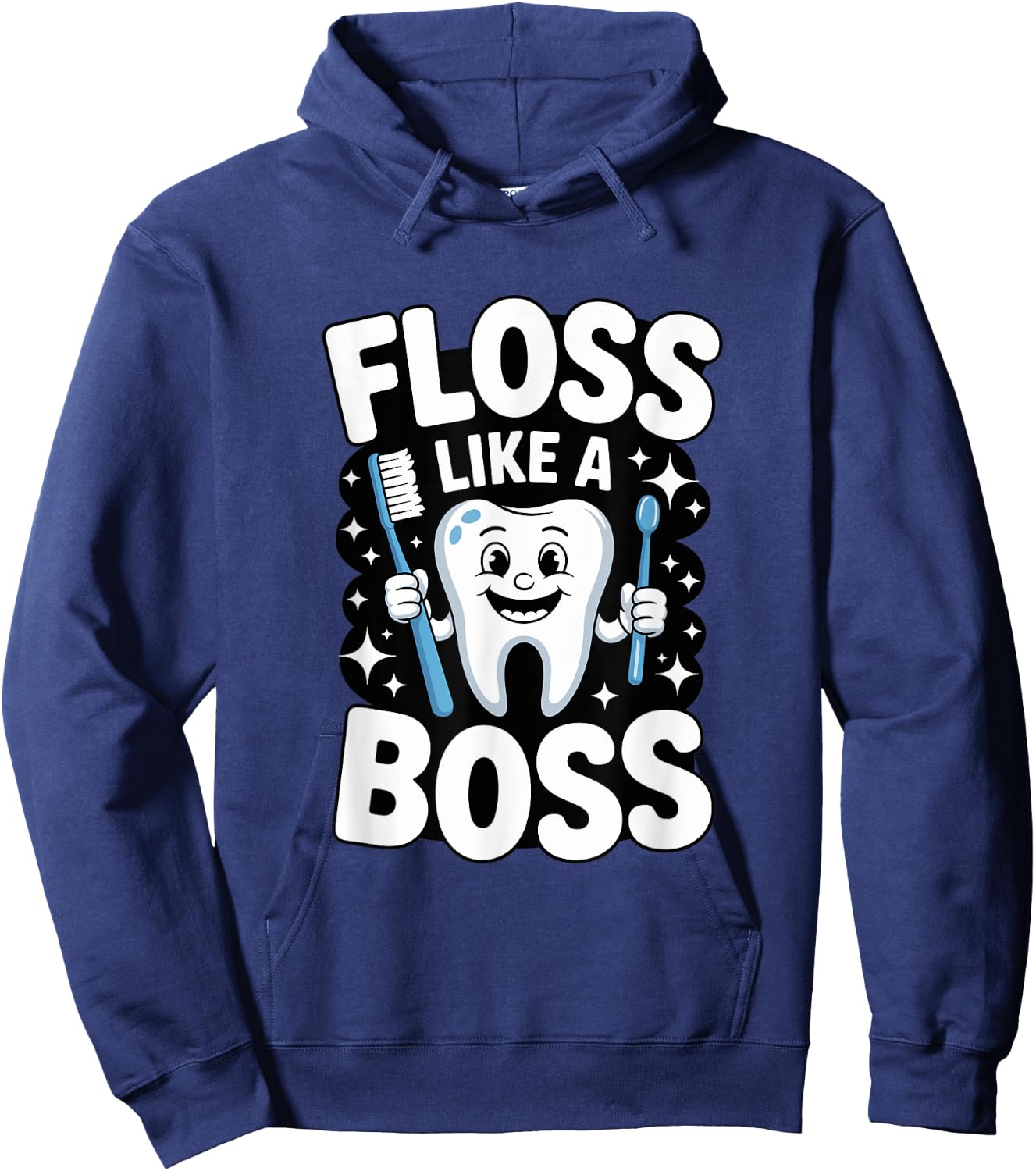 Floss Like A Boss Dental Hygiene Fun Hoodie - Hoodie | Navy