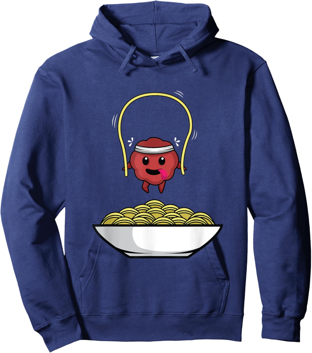 Spaghetti Meatballs Fitness Trainer Hoodie - Hoodie | Navy