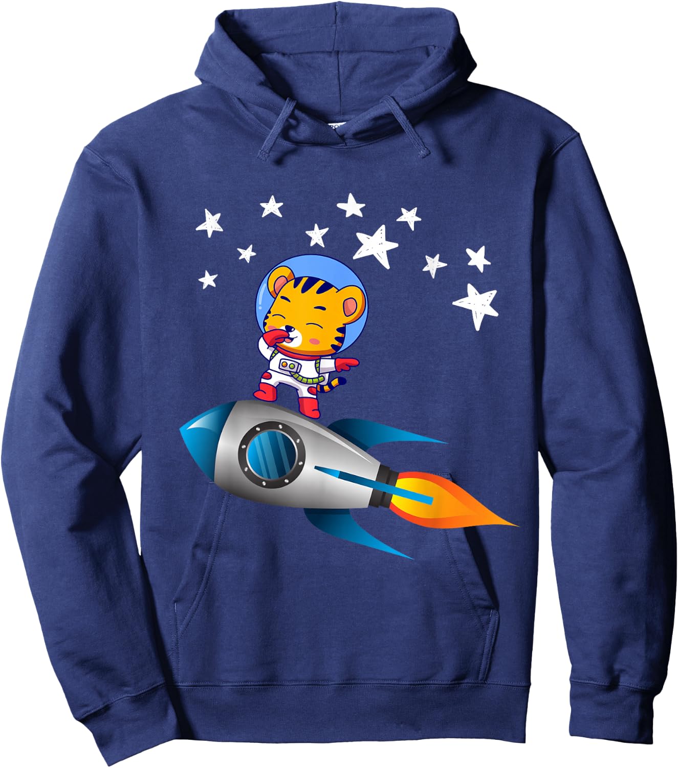 Tiger Astronaut Dabbing On Rocket Space Ship Dab Hoodie - Hoodie | Navy