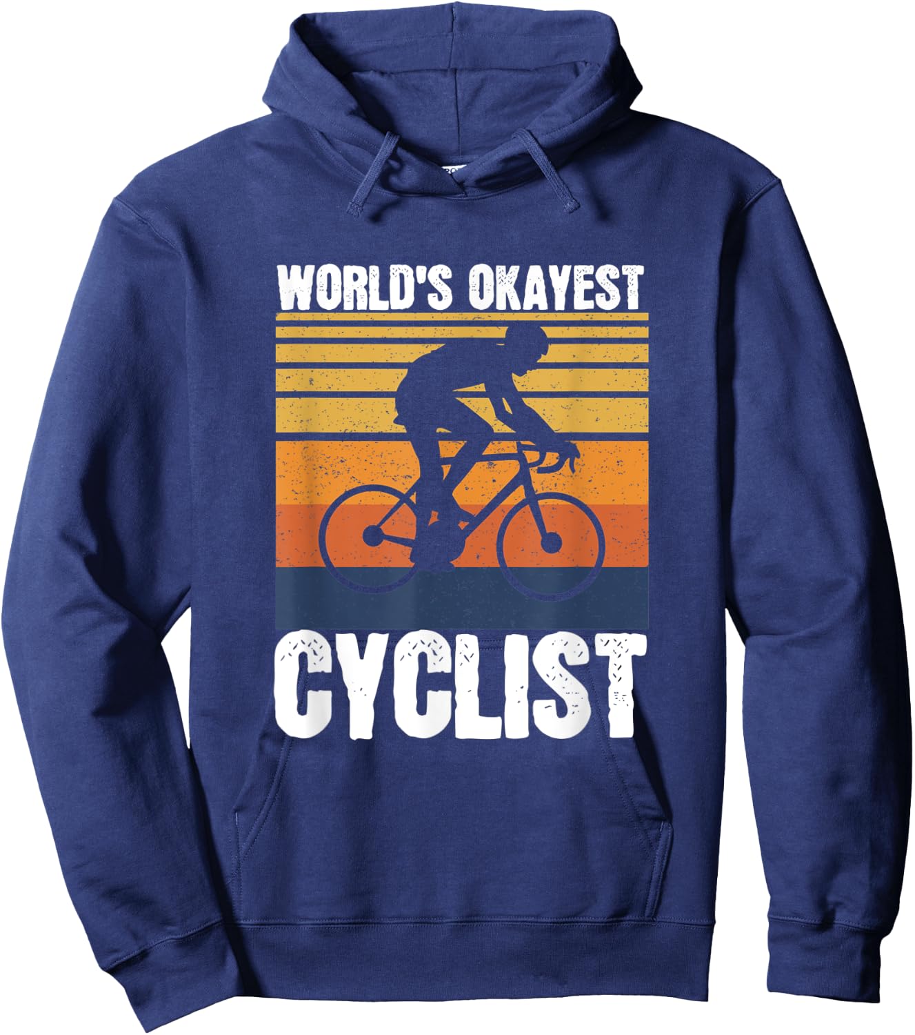 Mountain Bike Cycling Bicycle World's Okayest Cyclist Hoodie - Hoodie | Navy