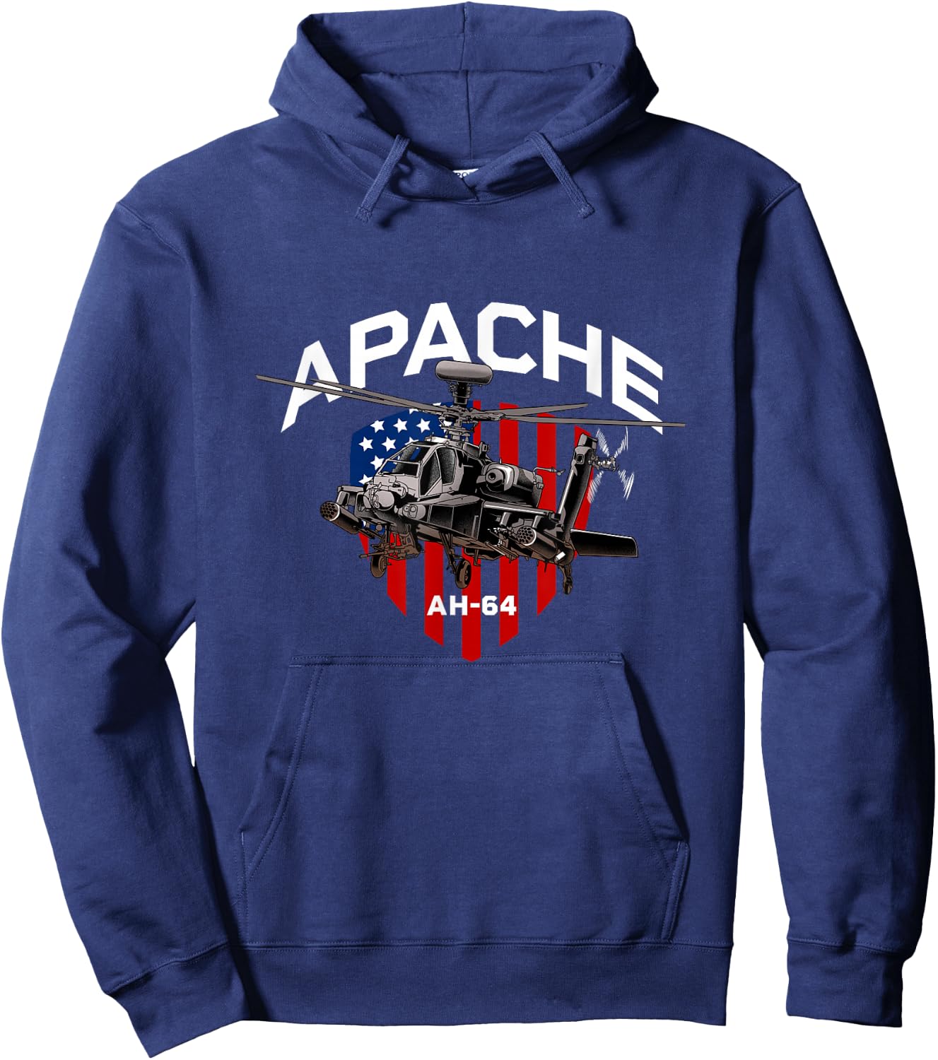 Military Helicopter - Apache Gunship Hoodie - Hoodie | Navy