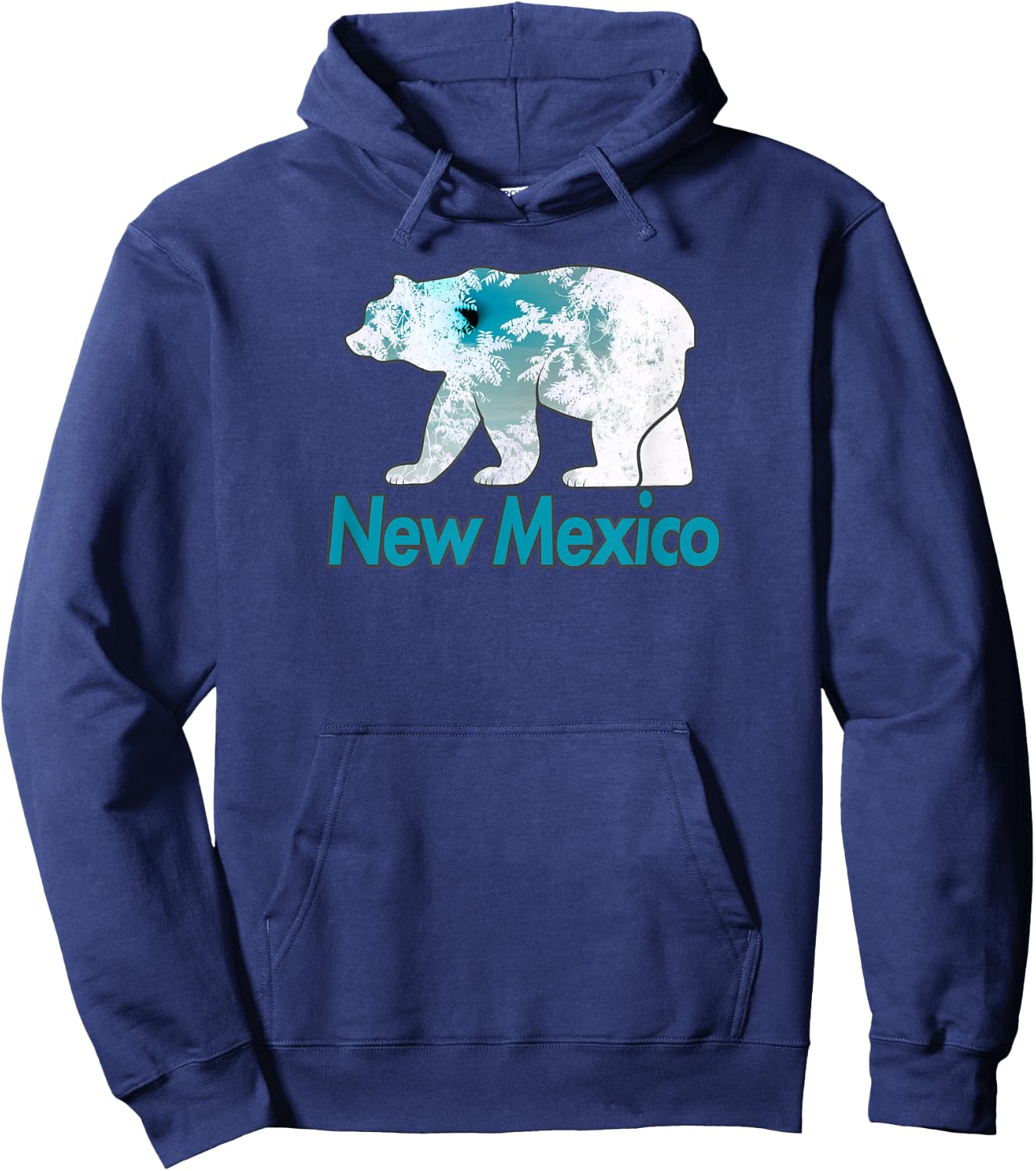 New Mexico State Retro Vintage Outdoors & NM Mountains Hoodie - Hoodie | Navy