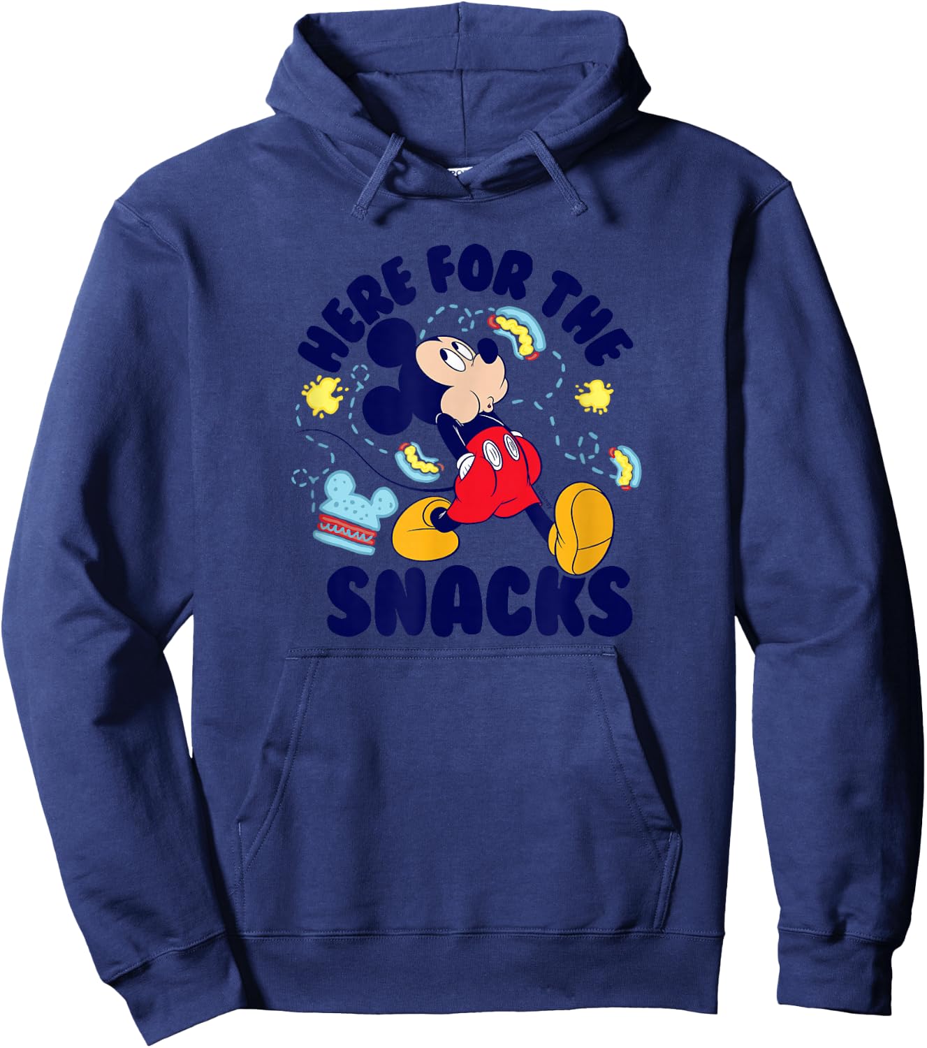 Mickey - Here for The Snacks Hoodie - Hoodie | Navy