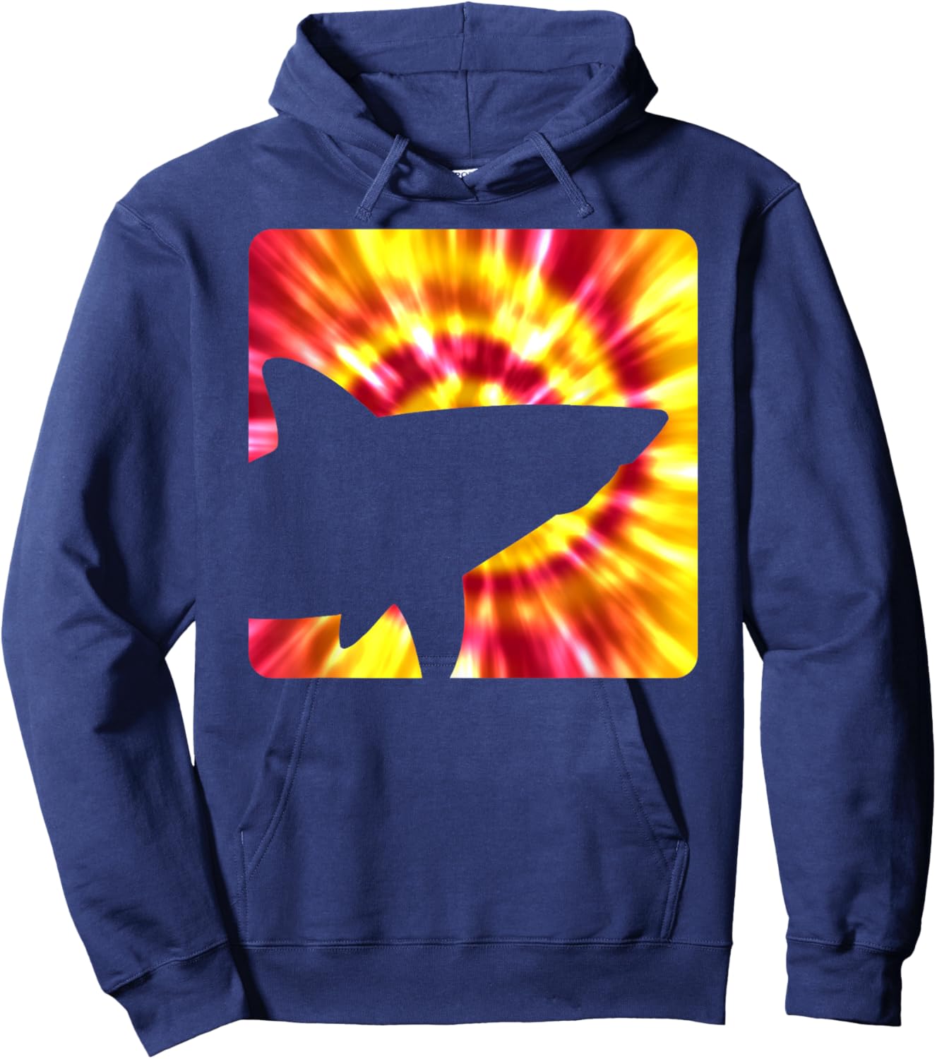 Tie Dye Great White Shark for Great White Shark Lovers Hoodie - Hoodie | Navy