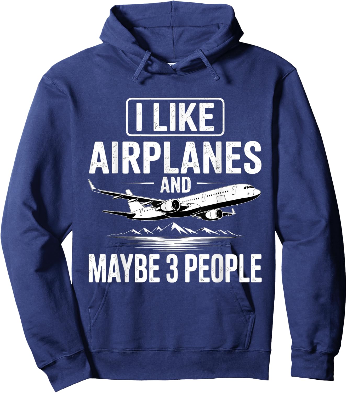 I Like Airplanes and Maybe 3 People Hoodie - Hoodie | Navy