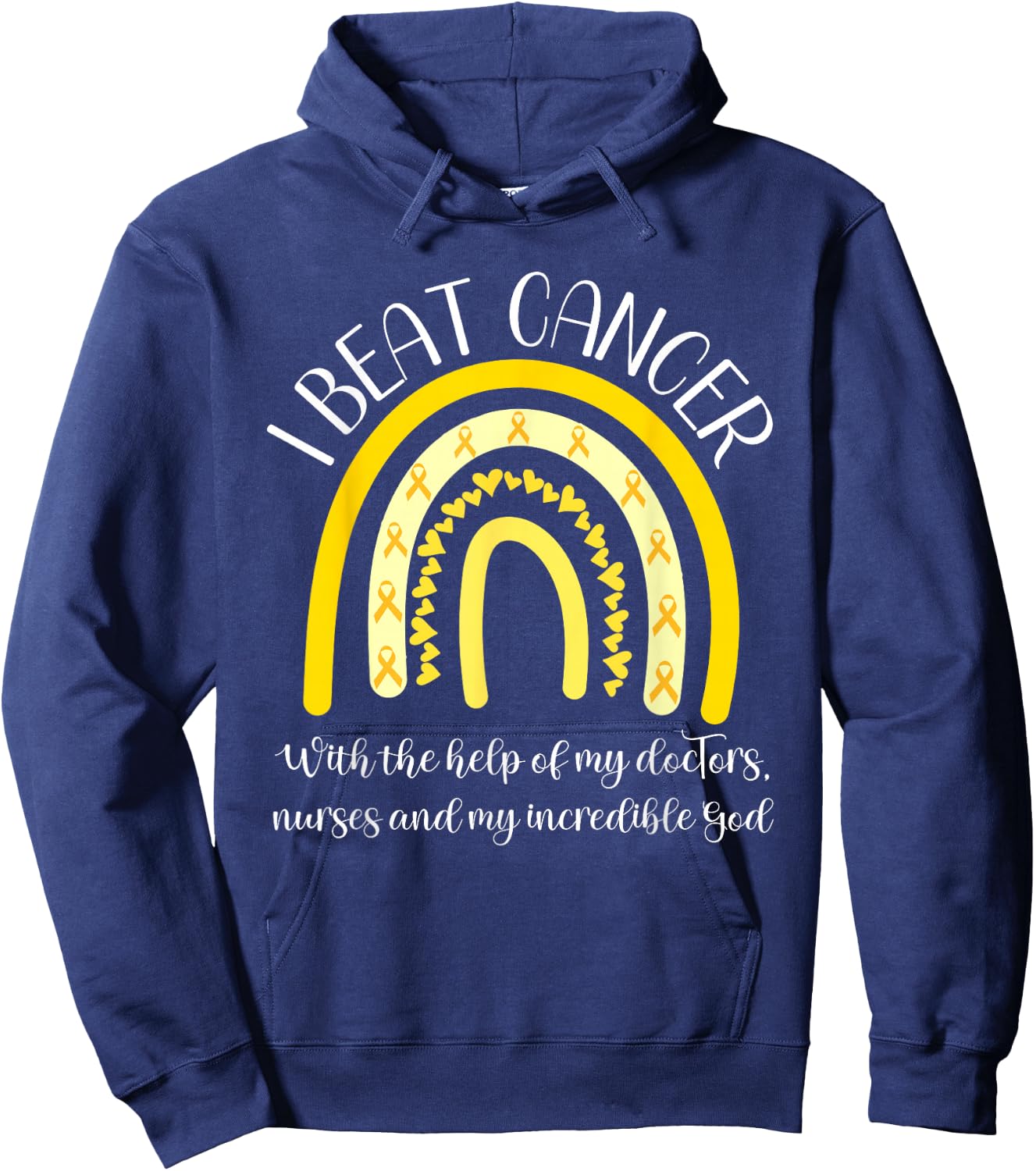 Childhood Cancer Survivor End Chemo I Beat Cancer Sarcoma Hoodie - Hoodie | Navy