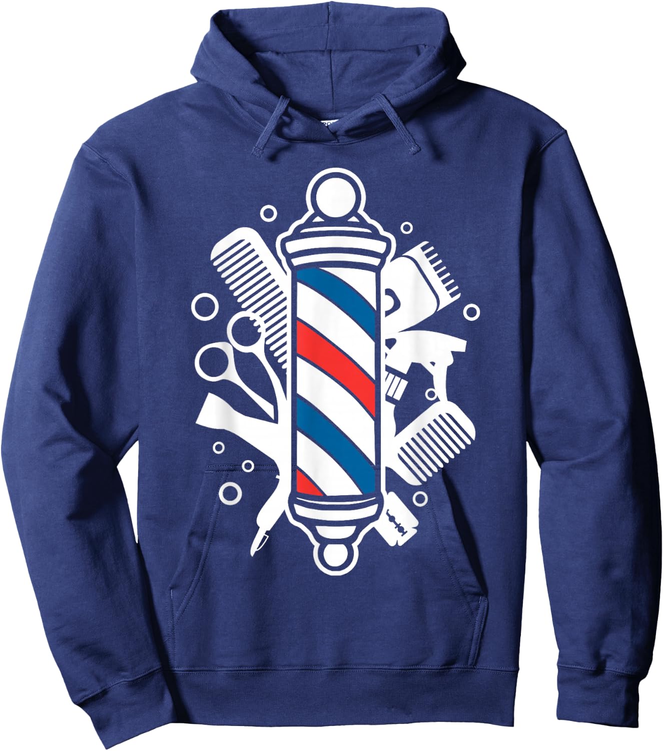 Best Barber Women Hairdresser Barbershop Pole Tools Hoodie - Hoodie | Navy