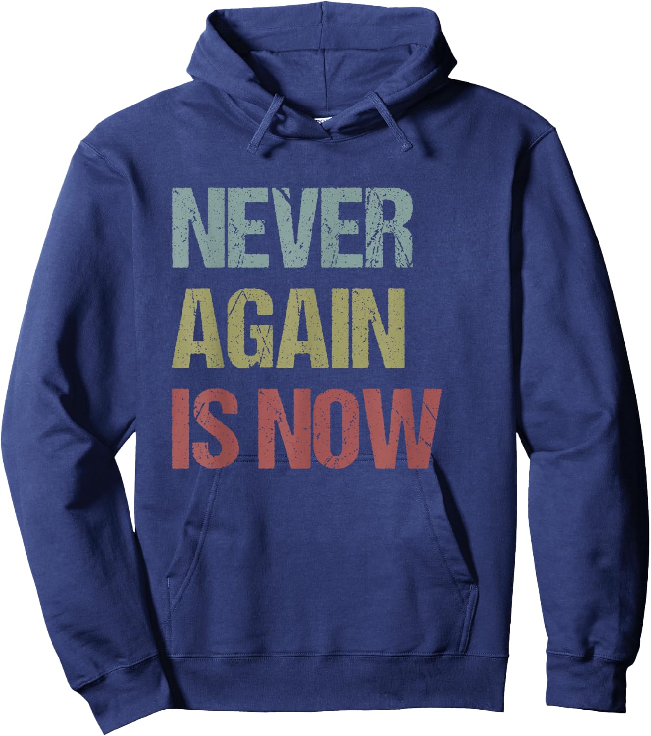 Never Again Is Now - Close the Camps Protest Hoodie - Hoodie | Navy