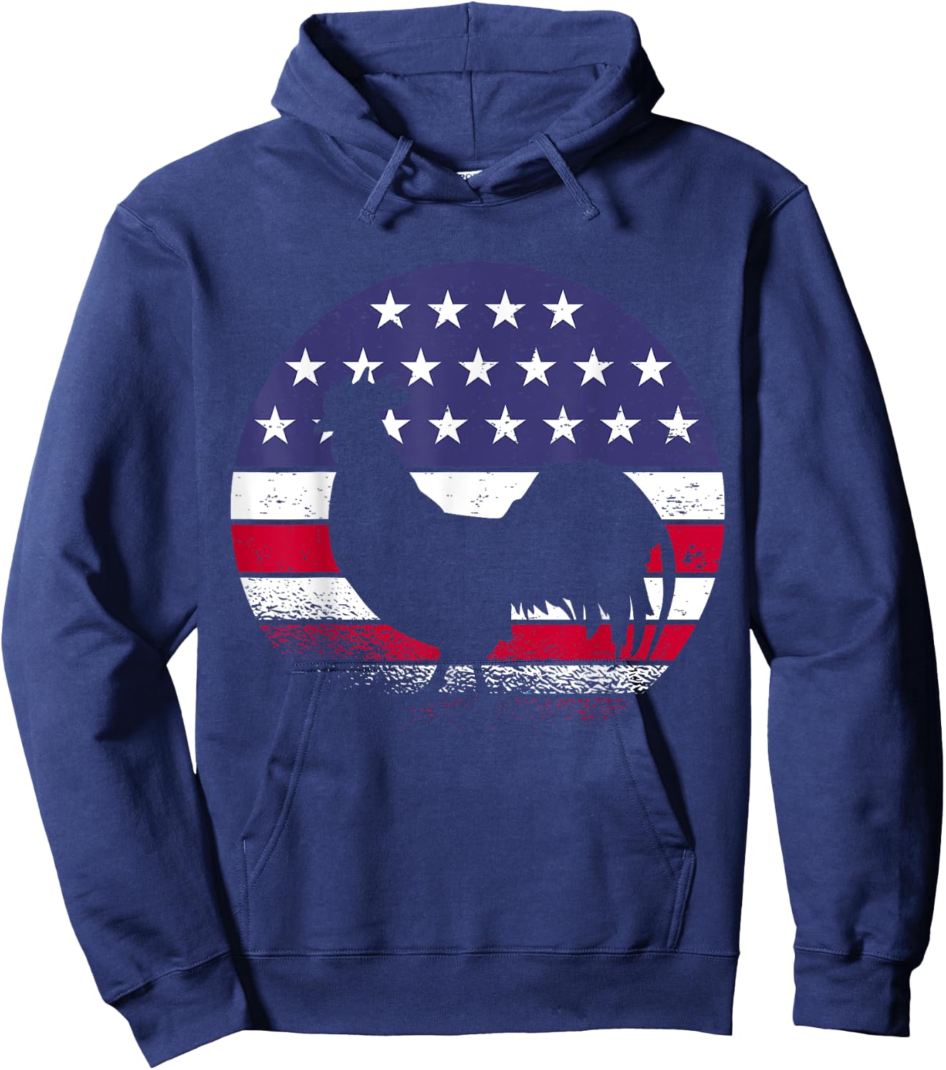Chickens American Flag USA Rooster Women Men Hoodie - Hoodie | Navy