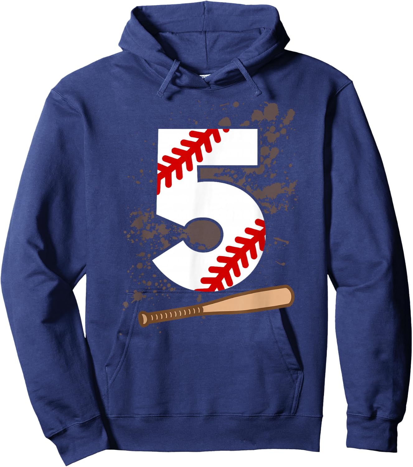 5th Birthday Baseball 5 Years Old Baseball Player Hoodie - Hoodie | Navy