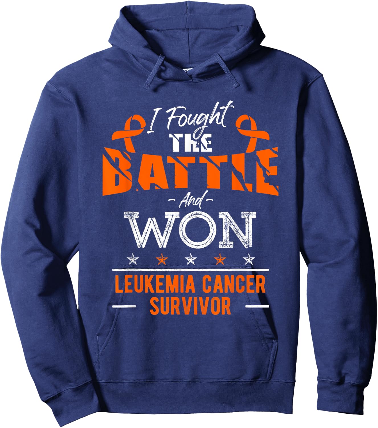 Leukemia Awareness Cancer Survivor Fighter Hoodie - Hoodie | Navy