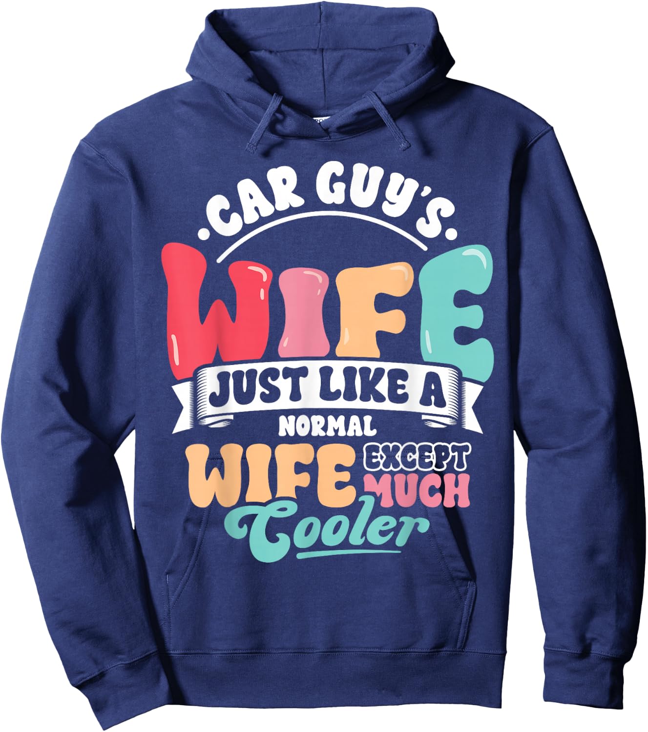 Funny Car Guy's Wife Definition Car Enthusiasts Racer Gift Hoodie - Hoodie | Navy