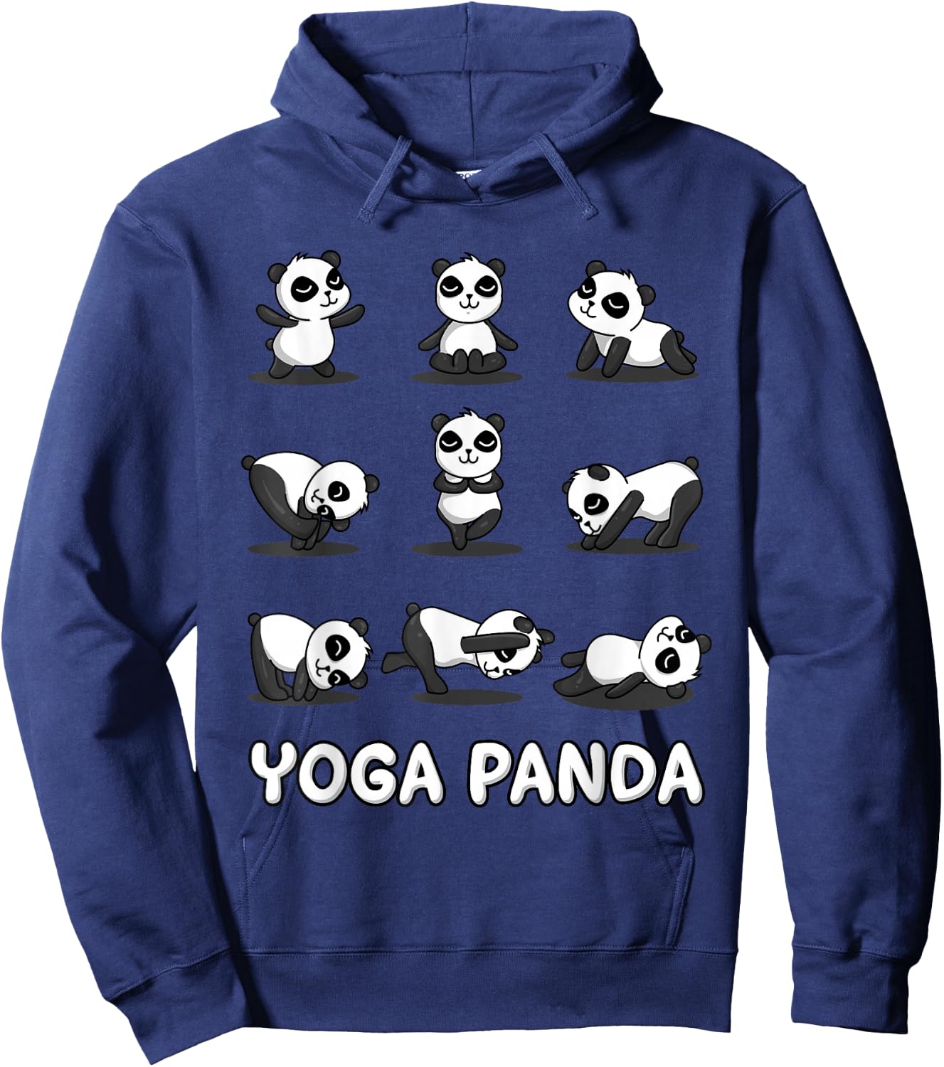 Funny Panda Yoga Shirt Zen Bear Panda Meditation Yoga Lover Hoodie - Hoodie | Navy
