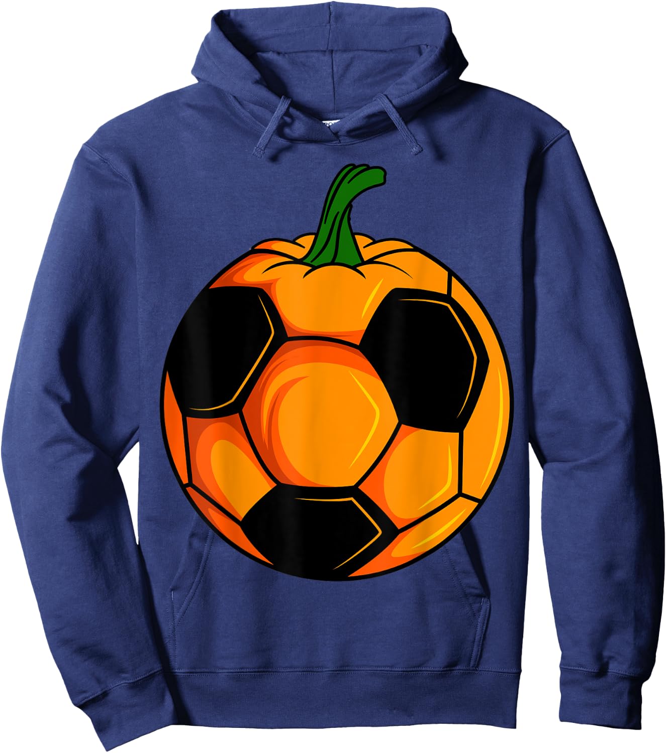 Halloween Pumpkin Soccer Ball Player Ball Team Sport Hoodie - Hoodie | Navy