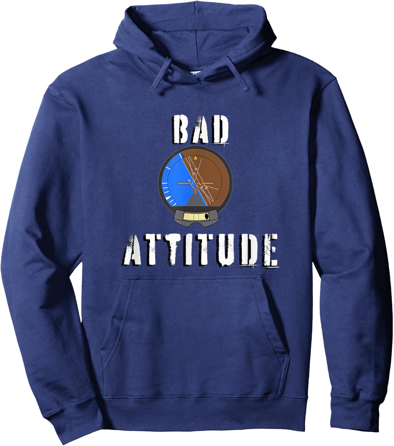 Bad Attitude pilot attitude indicator Hoodie - Hoodie | Navy