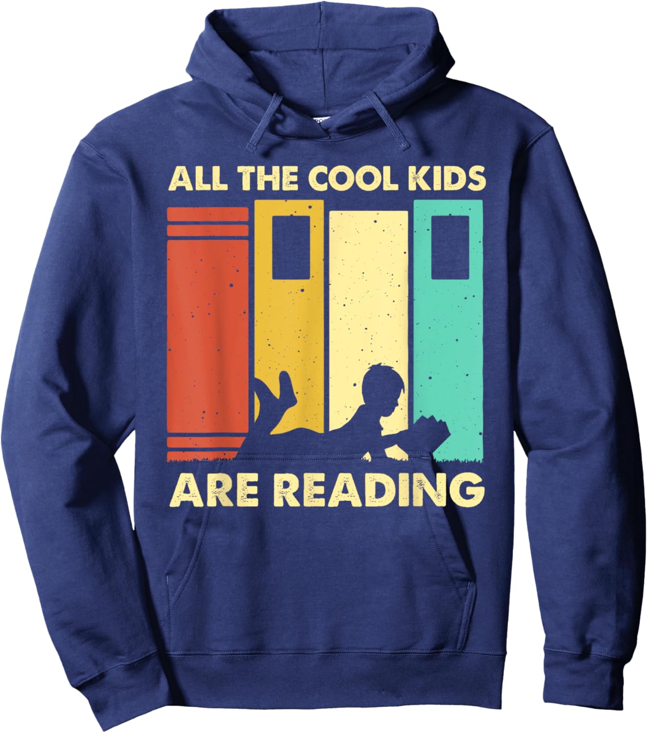 Funny All The Cool Kids Are Reading Gift Book Nerds Lovers Hoodie - Hoodie | Navy