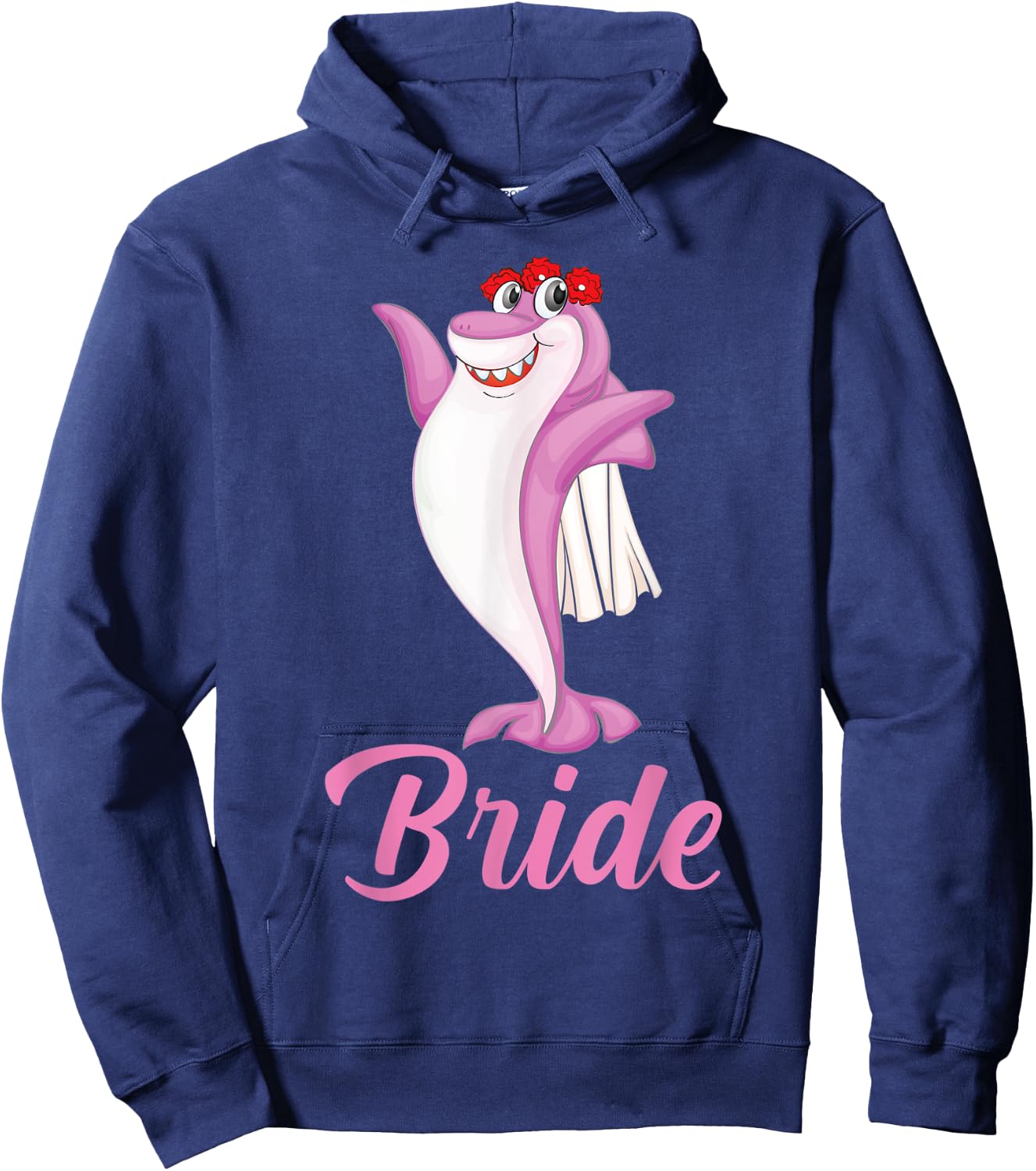 Wedding Engagement Shark Bride Bachelorette Party Hoodie - Hoodie | Navy